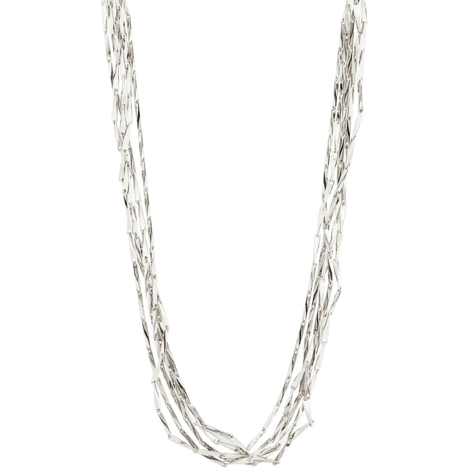 Pilgrim Connect Silver Layered Necklace
