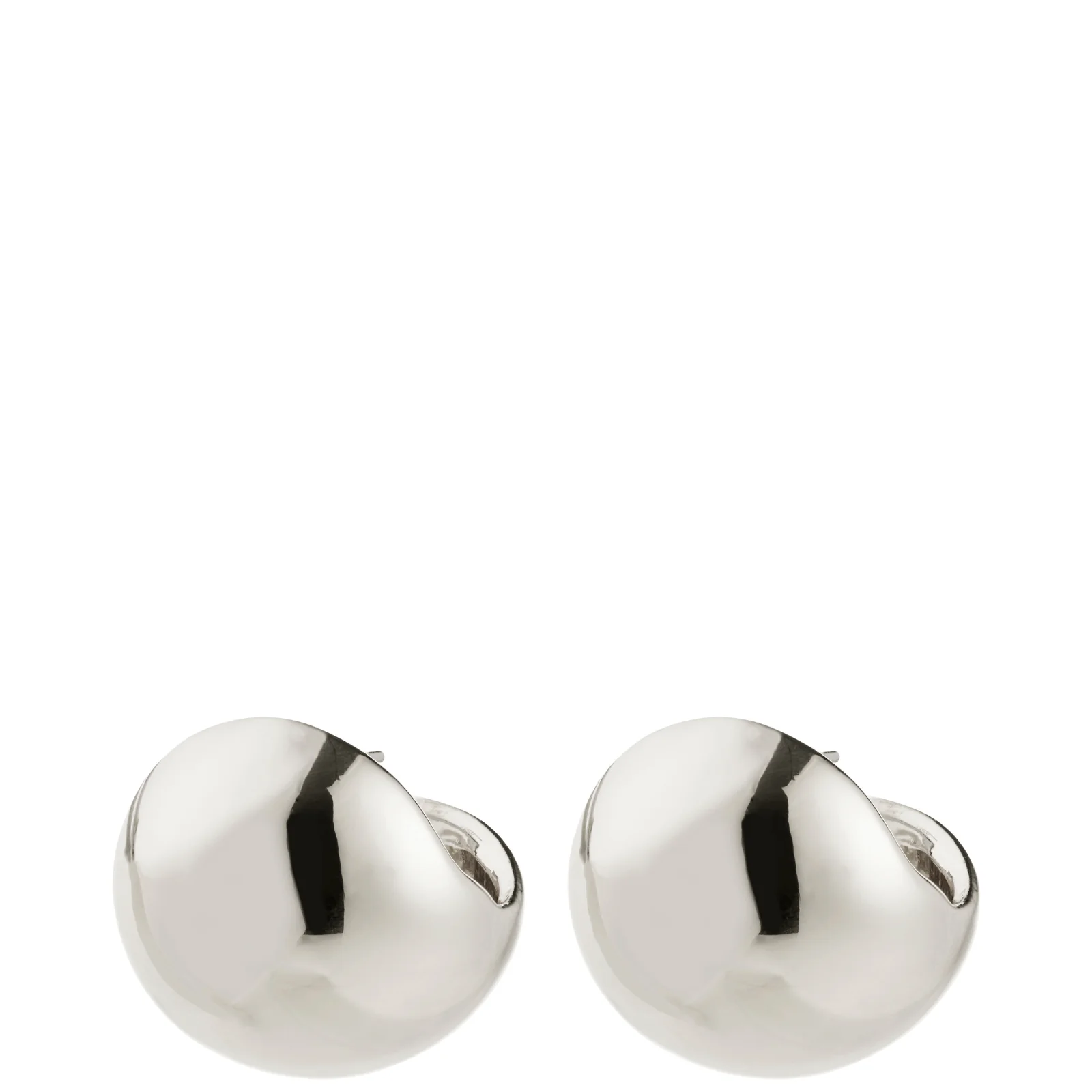 Pilgrim Jace Silver Large Dome Half Hoop Earrings