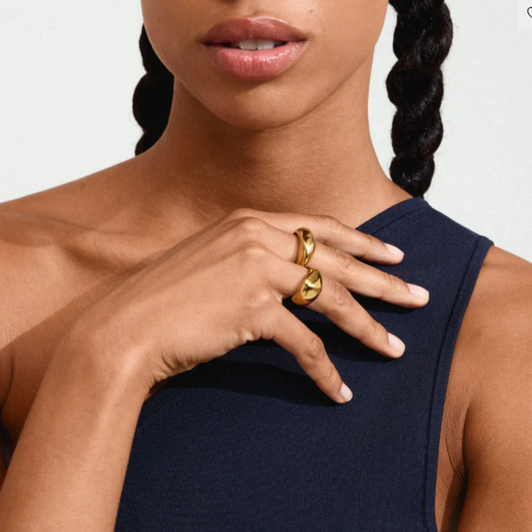 Pilgrim Dune Gold Ring Set - Image 2