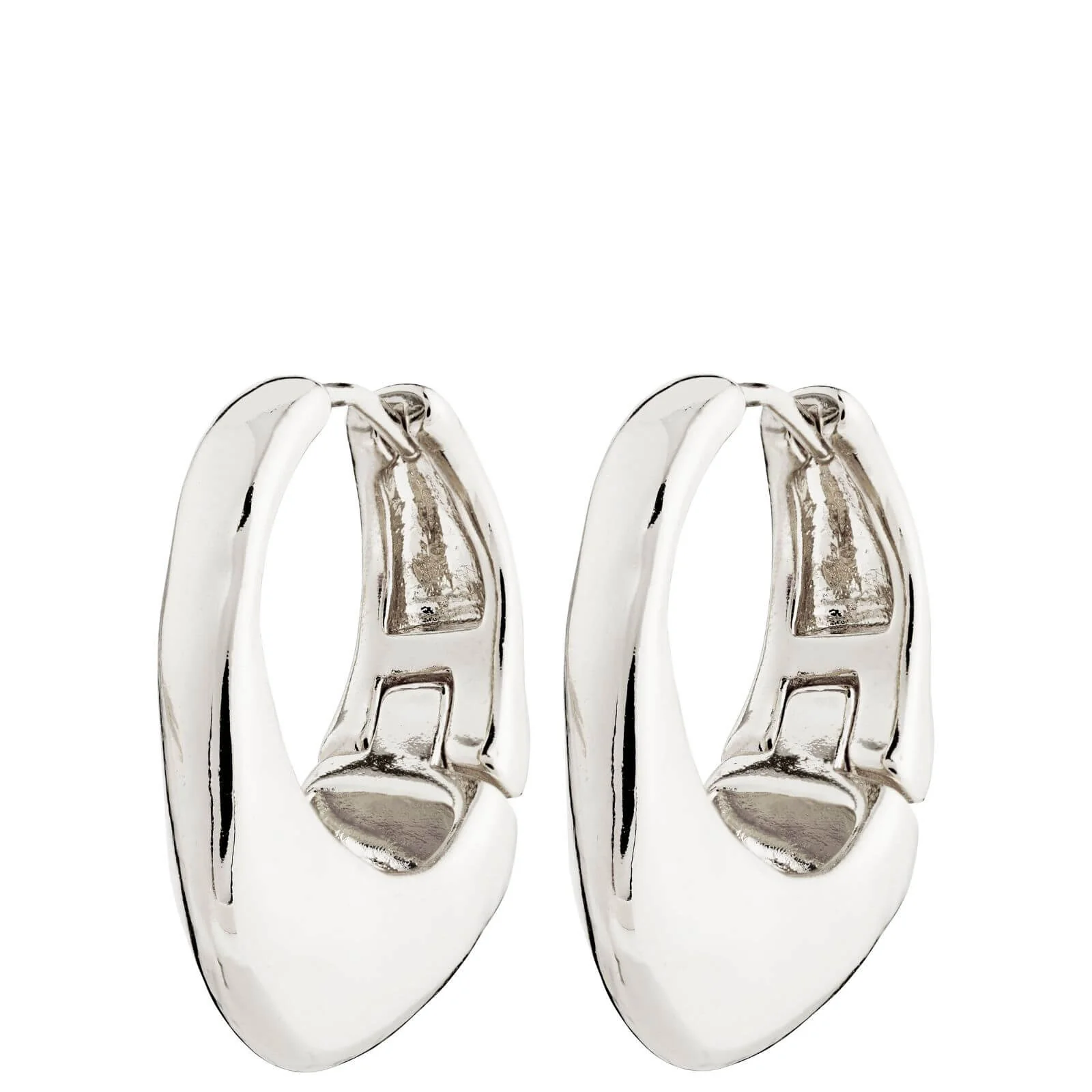 Pilgrim Dune Silver Hoop Earrings