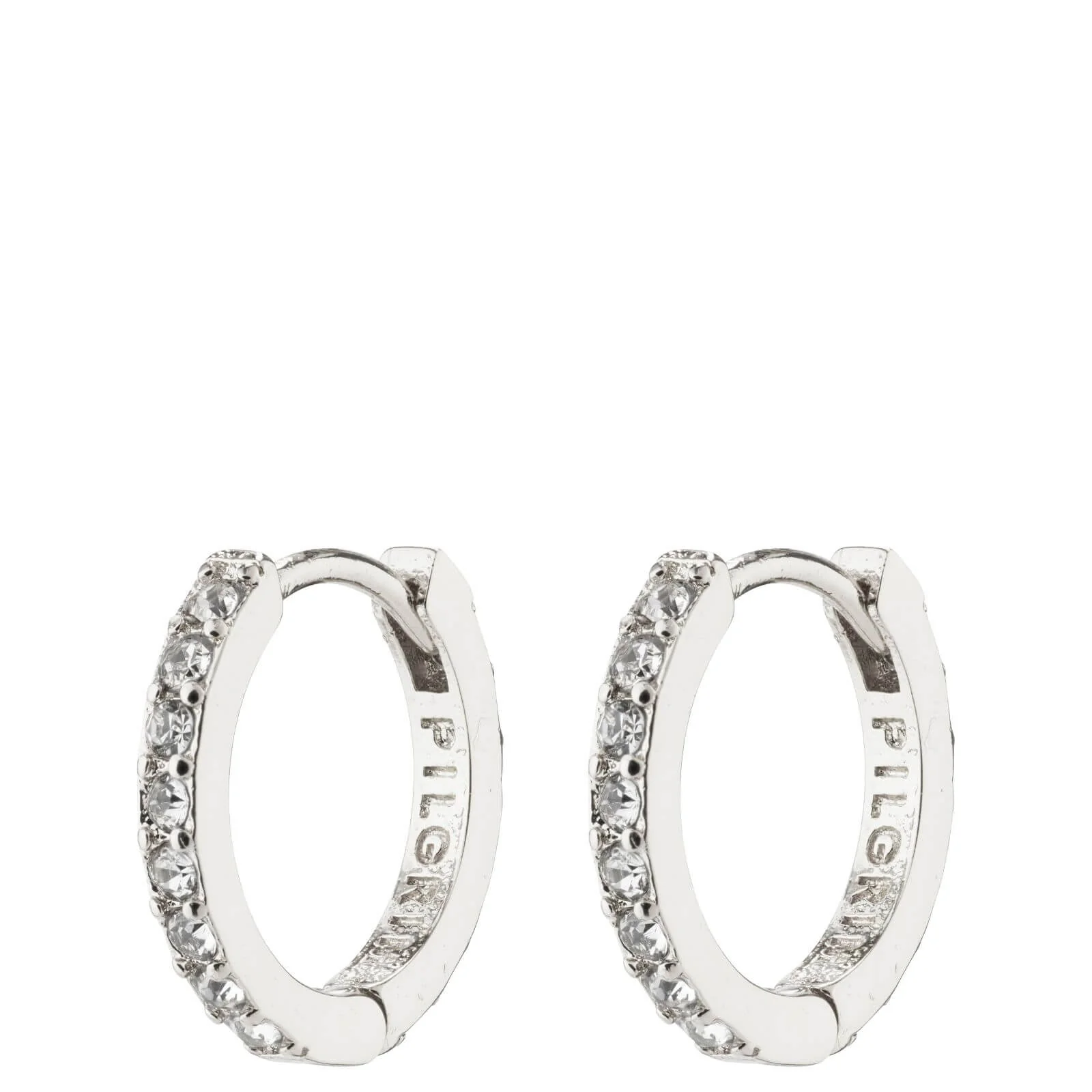 Pilgrim Ebna Silver Crystal Small Hoop Earrings