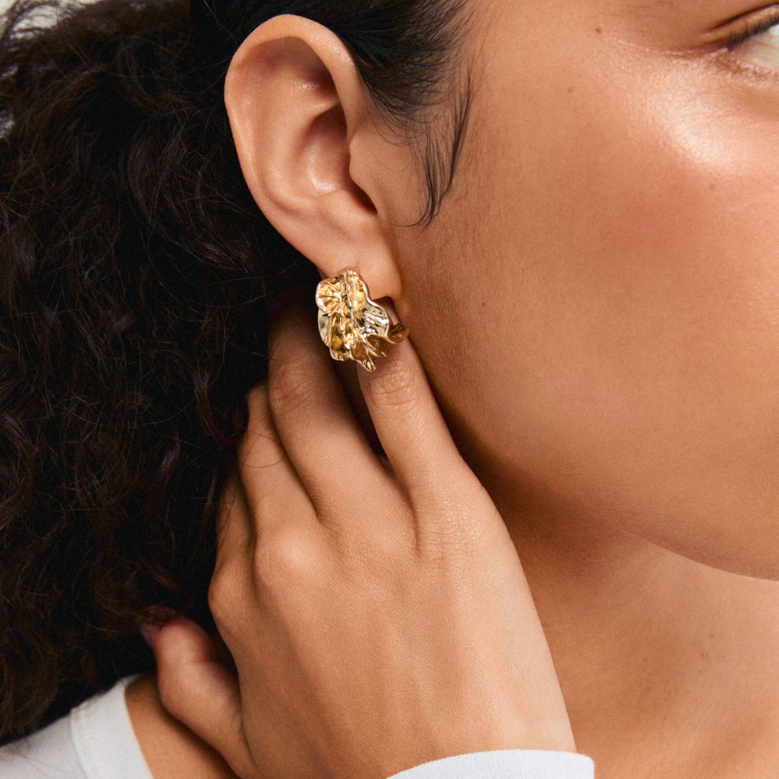 Pilgrim Eclipse Gold Hoop Earrings - Image 2