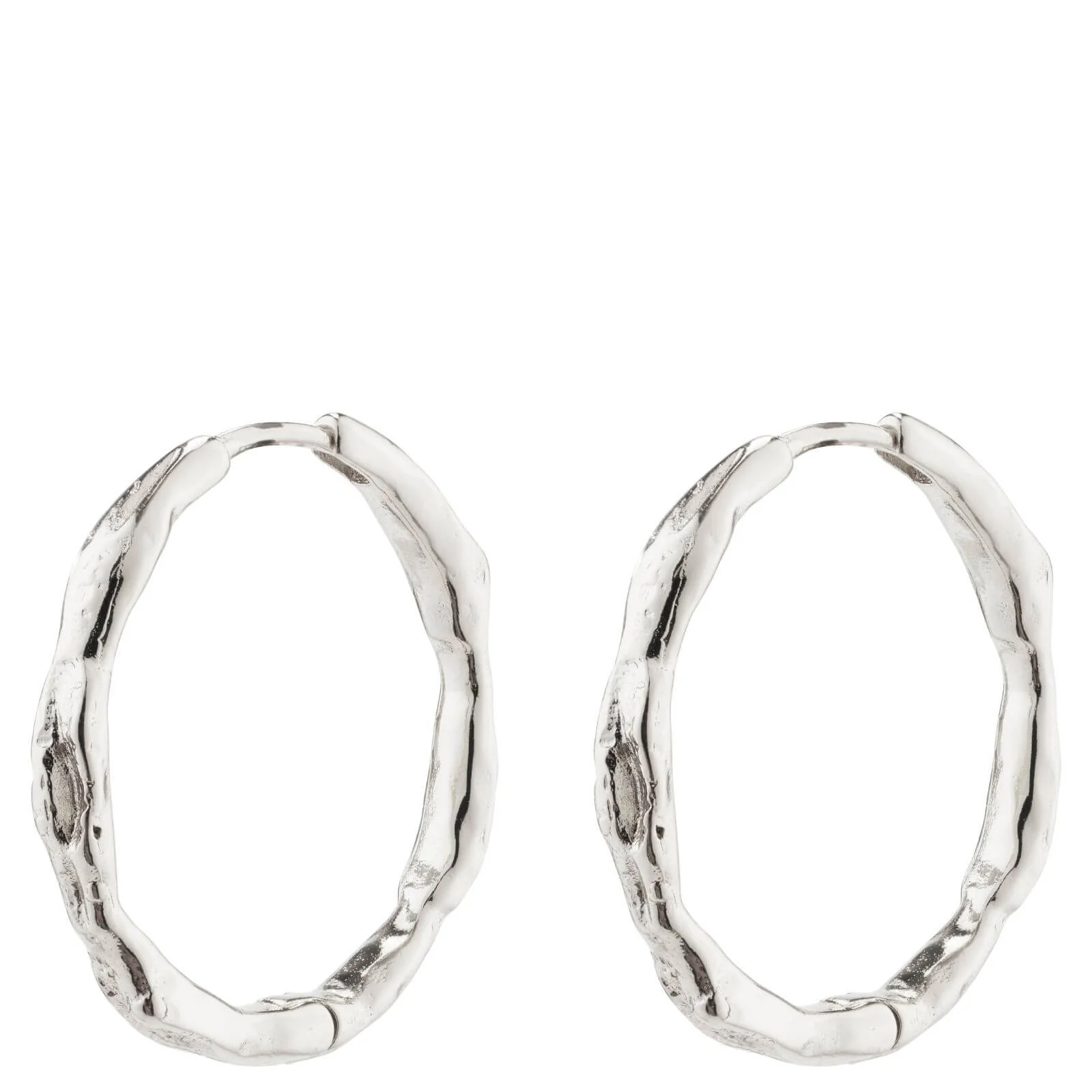 Pilgrim Eddy Silver Organic Medium Hoop Earrings