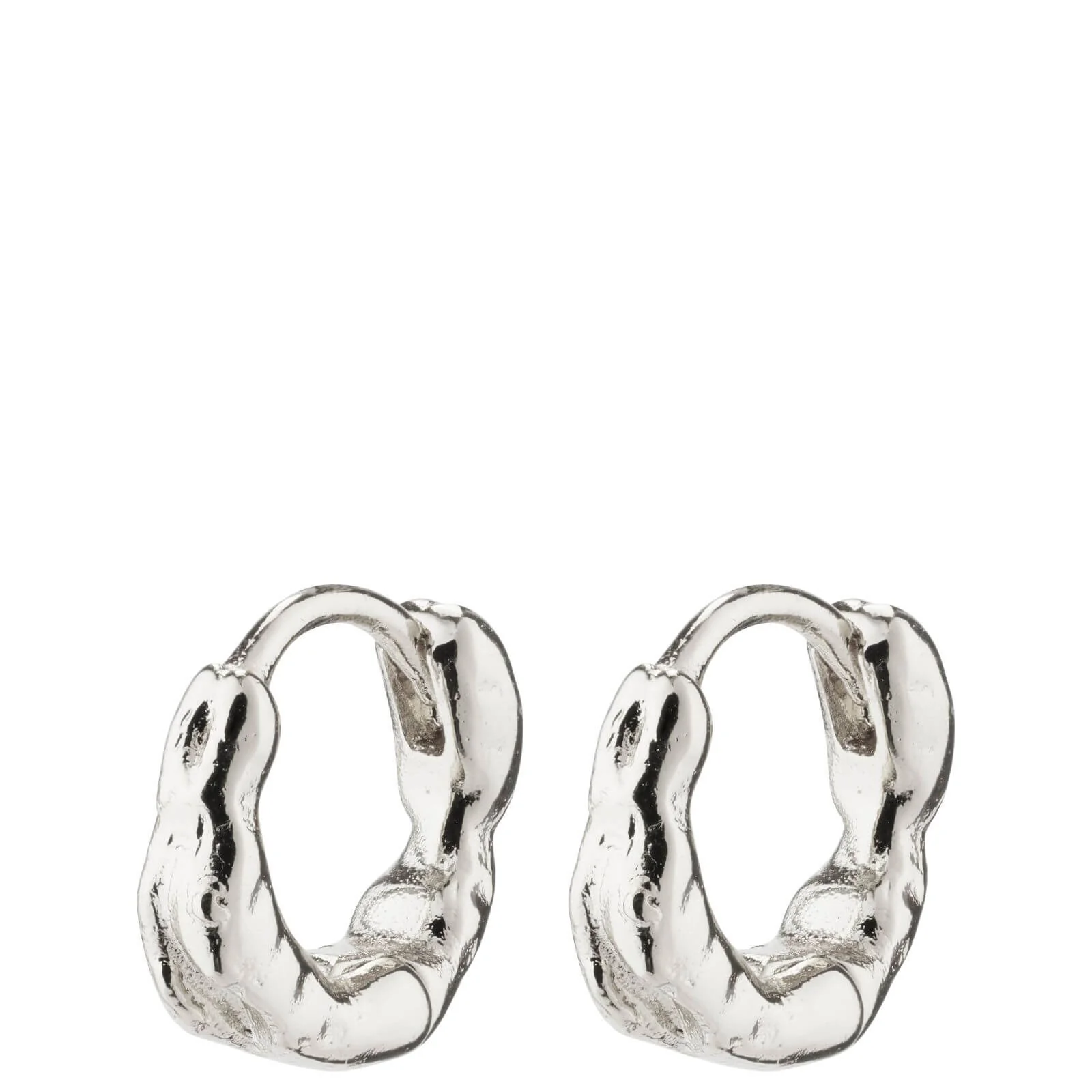 Pilgrim Eddy Silver Organic Mini Hoop Earrings
