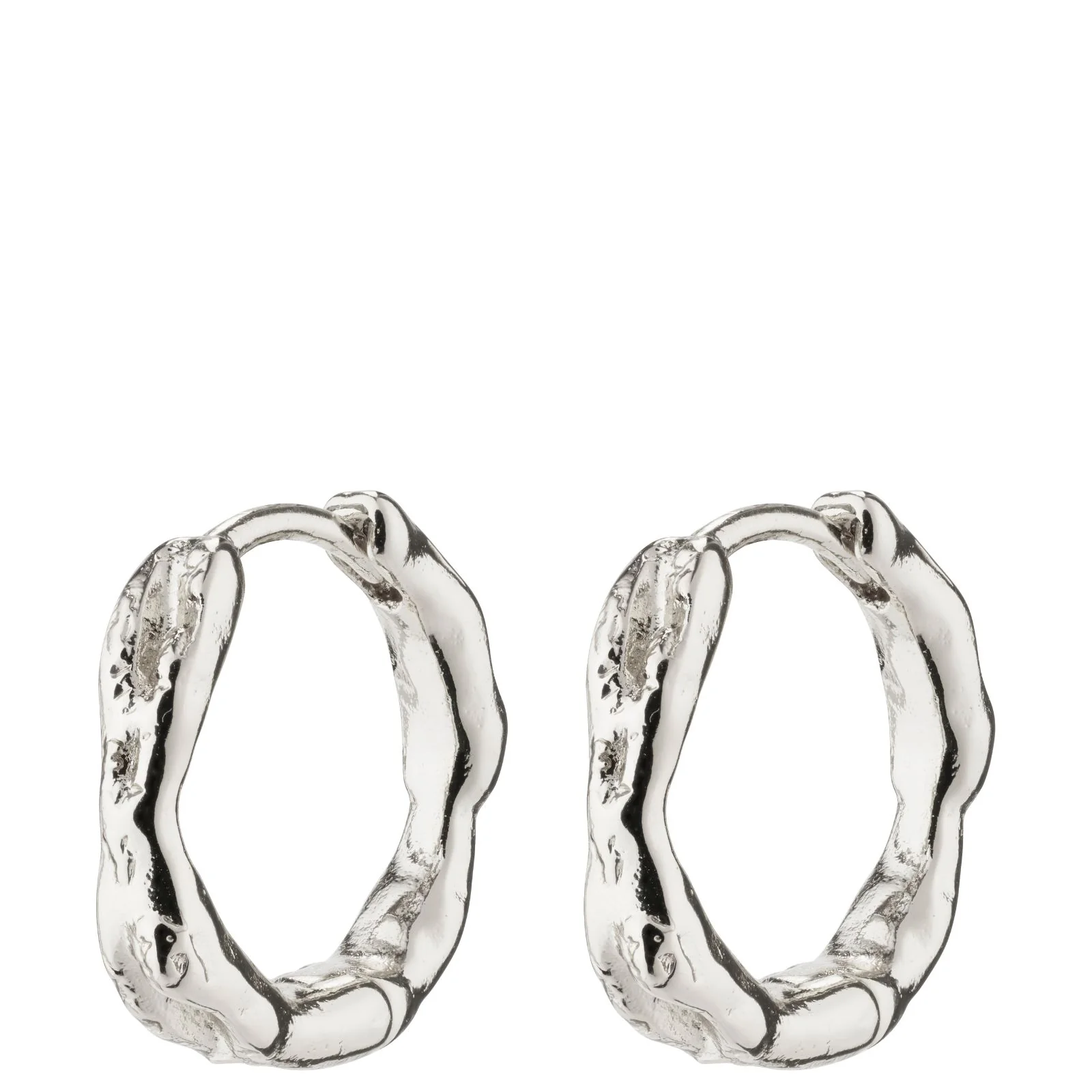 Pilgrim Eddy Silver Organic Small Hoop Earrings