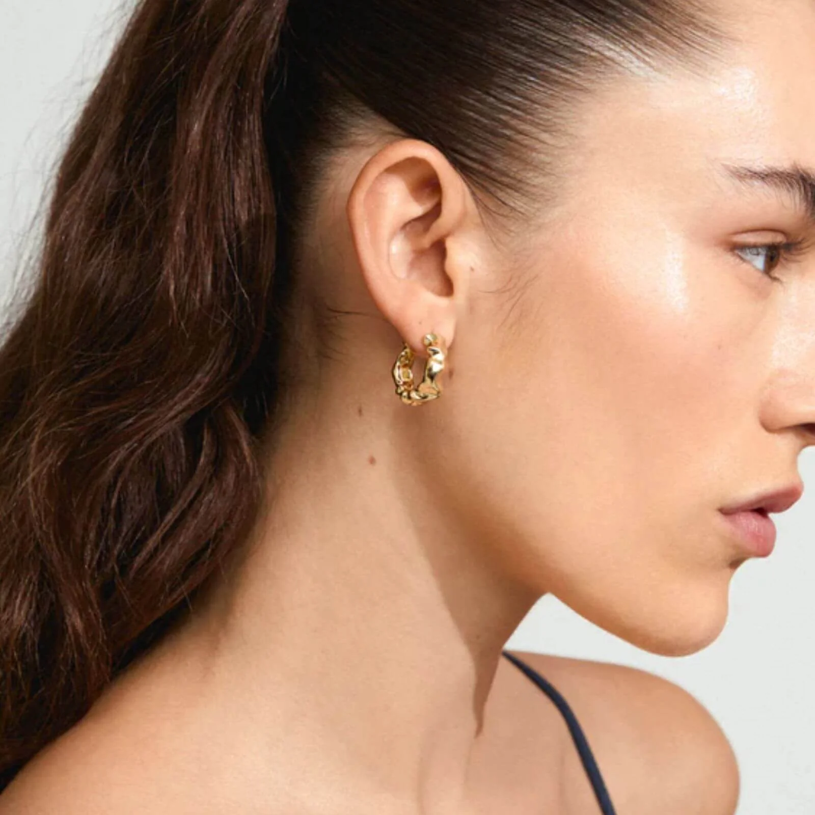 Pilgrim Elliot Gold Hoop Earrings - Image 2
