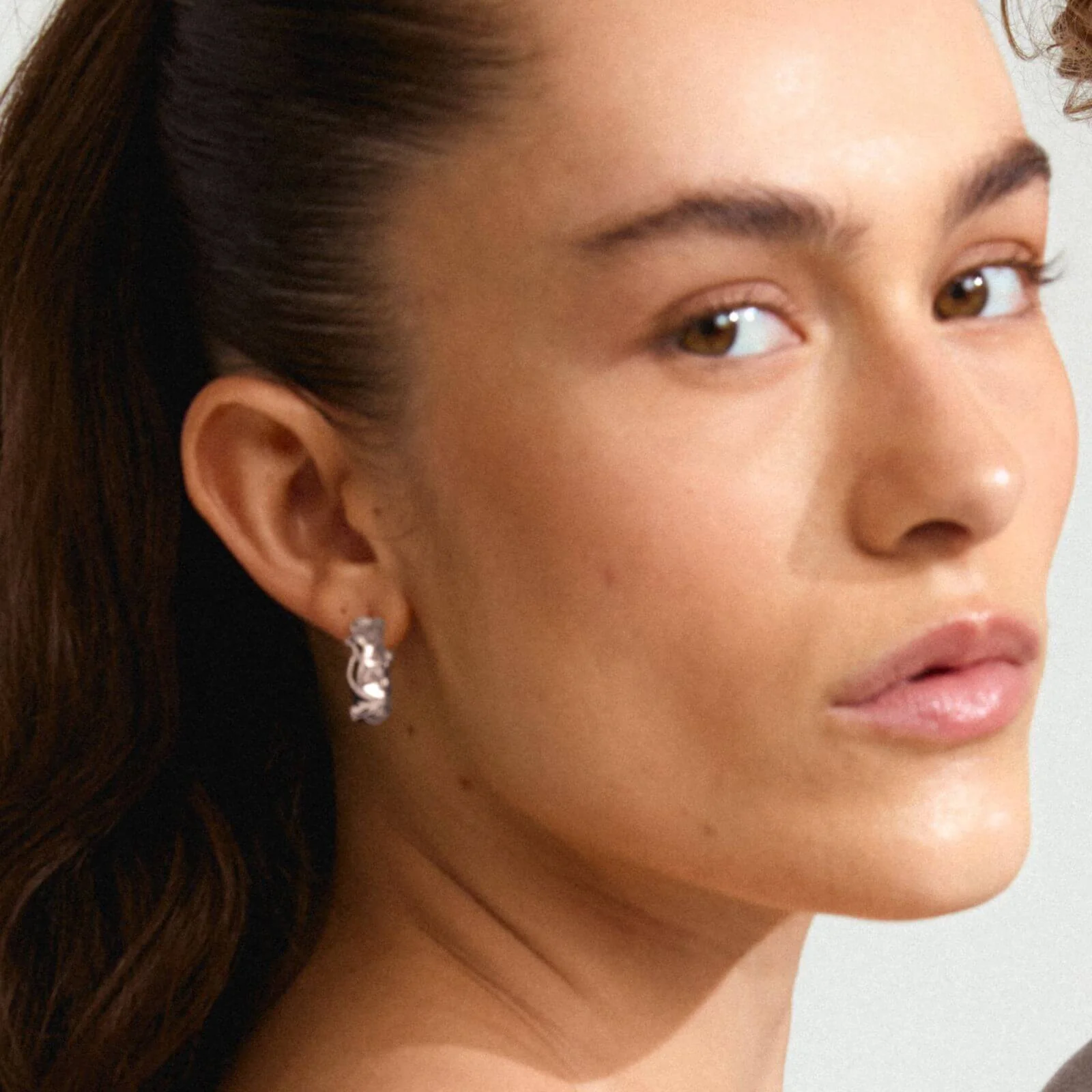 Pilgrim Elliot Silver Hoop Earrings - Image 2