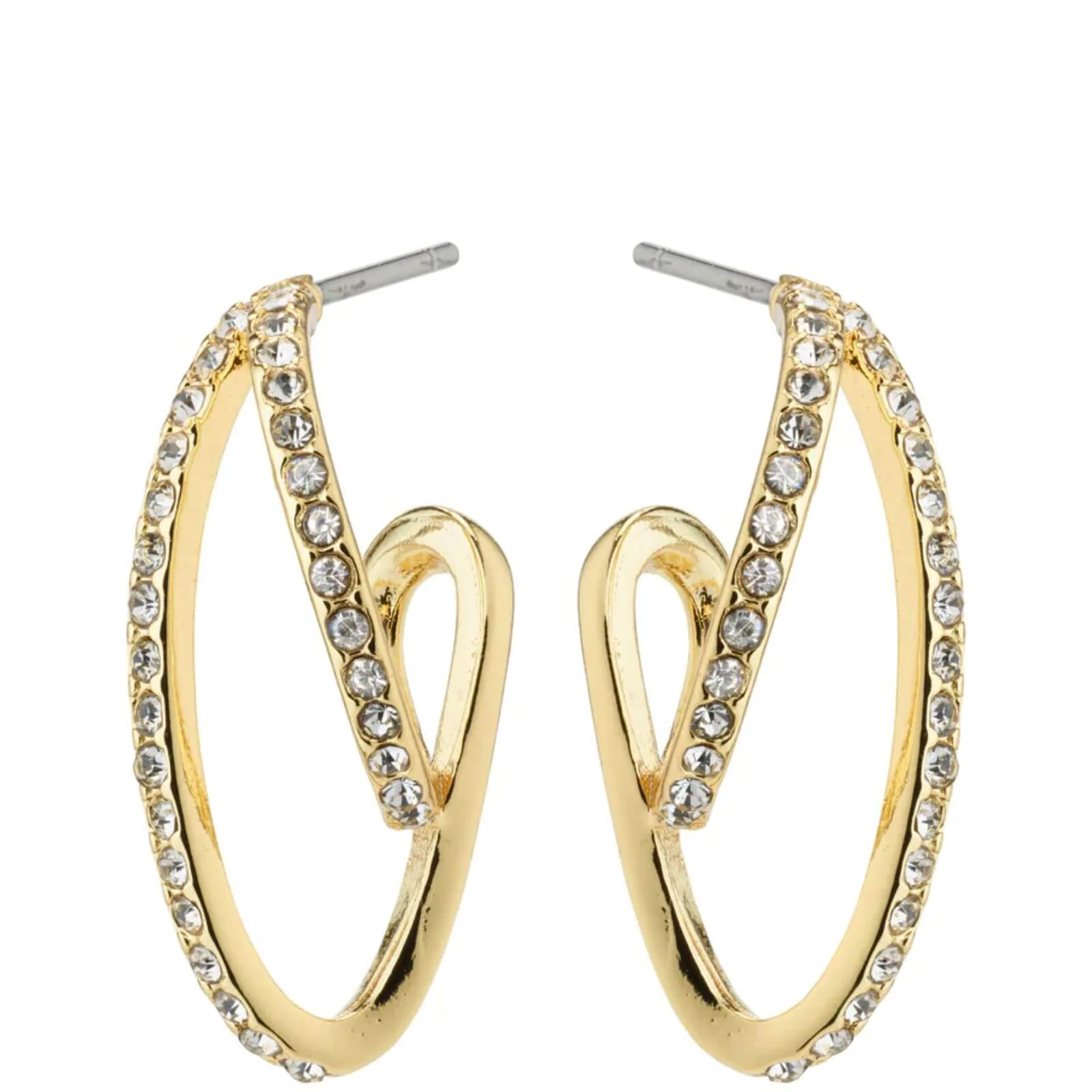 Pilgrim Etty Gold Crystal Hoop Earrings
