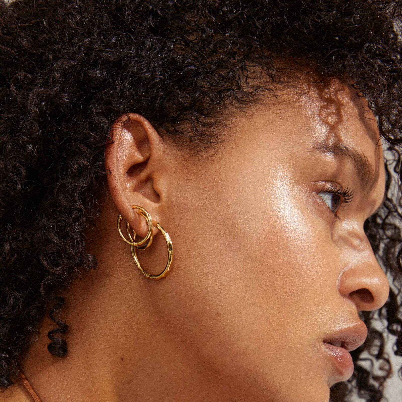 Pilgrim Eve Gold Hoop Earring Set - Image 2