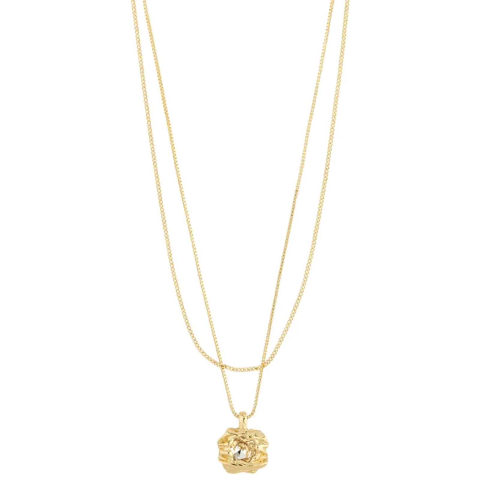 Pilgrim Feel Gold Double Layer Necklace