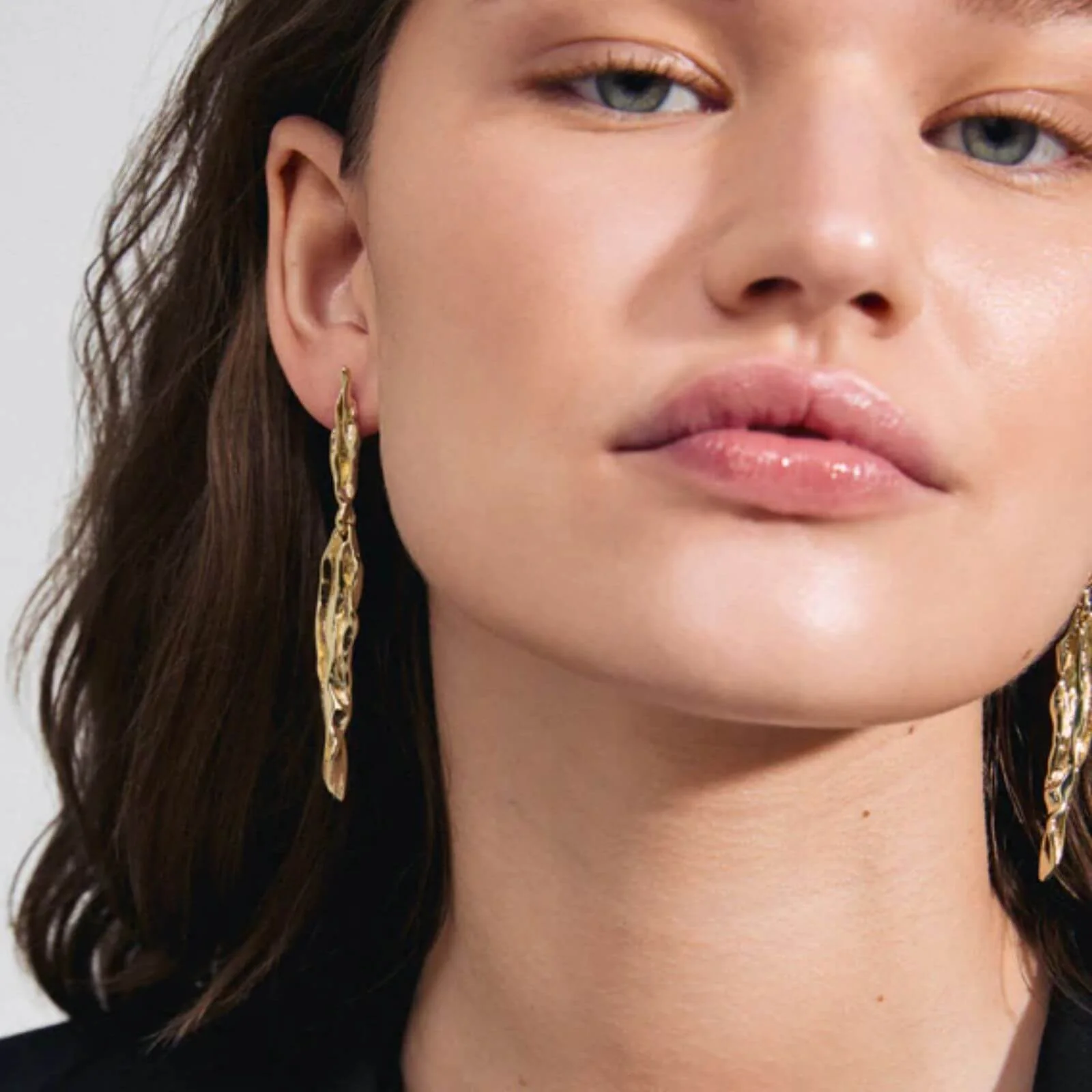 Pilgrim Feel Gold Statement Drop Earrings - Image 2