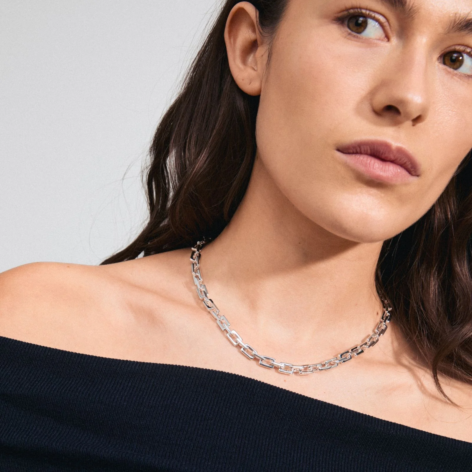 Pilgrim Feel Silver Link Necklace - Image 3