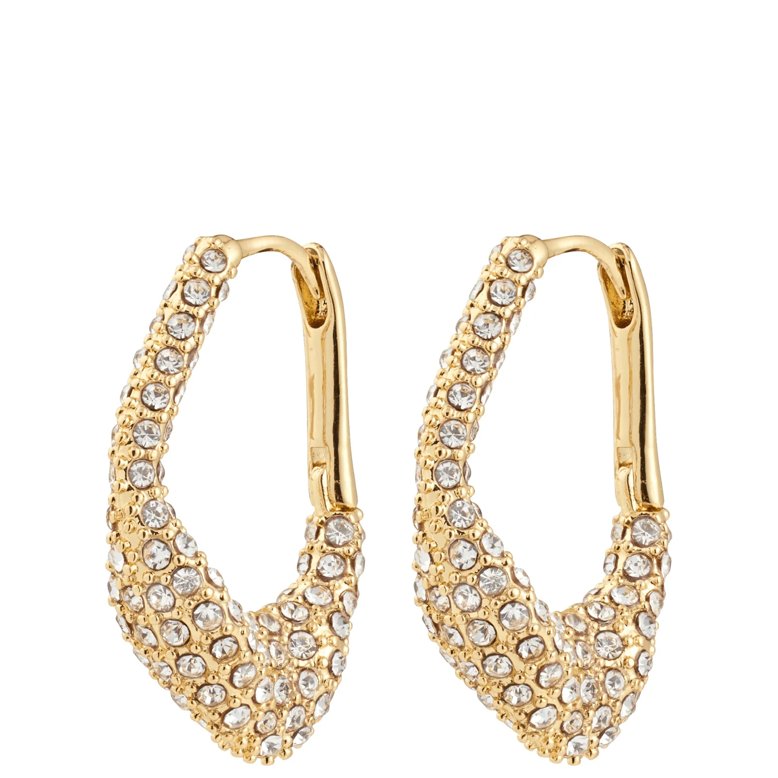 Pilgrim Fenix Gold Crystal Hoop Earrings