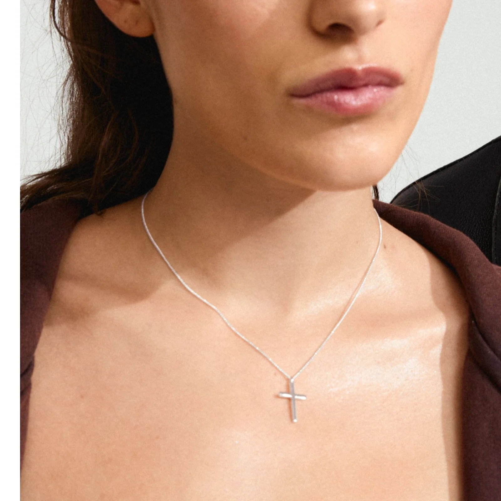 Pilgrim Flynn Silver Cross Pendant Necklace - Image 3