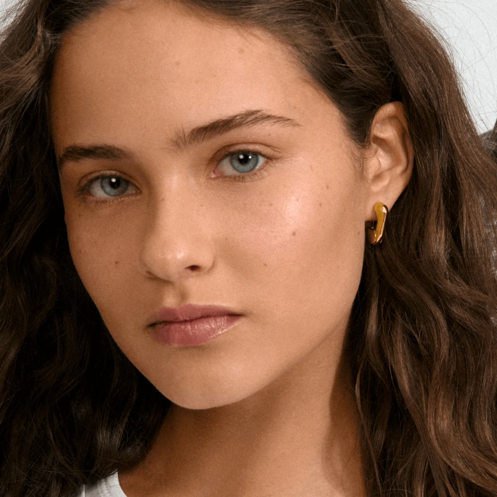 Pilgrim Gold Irregular Hoop Earrings - Image 2