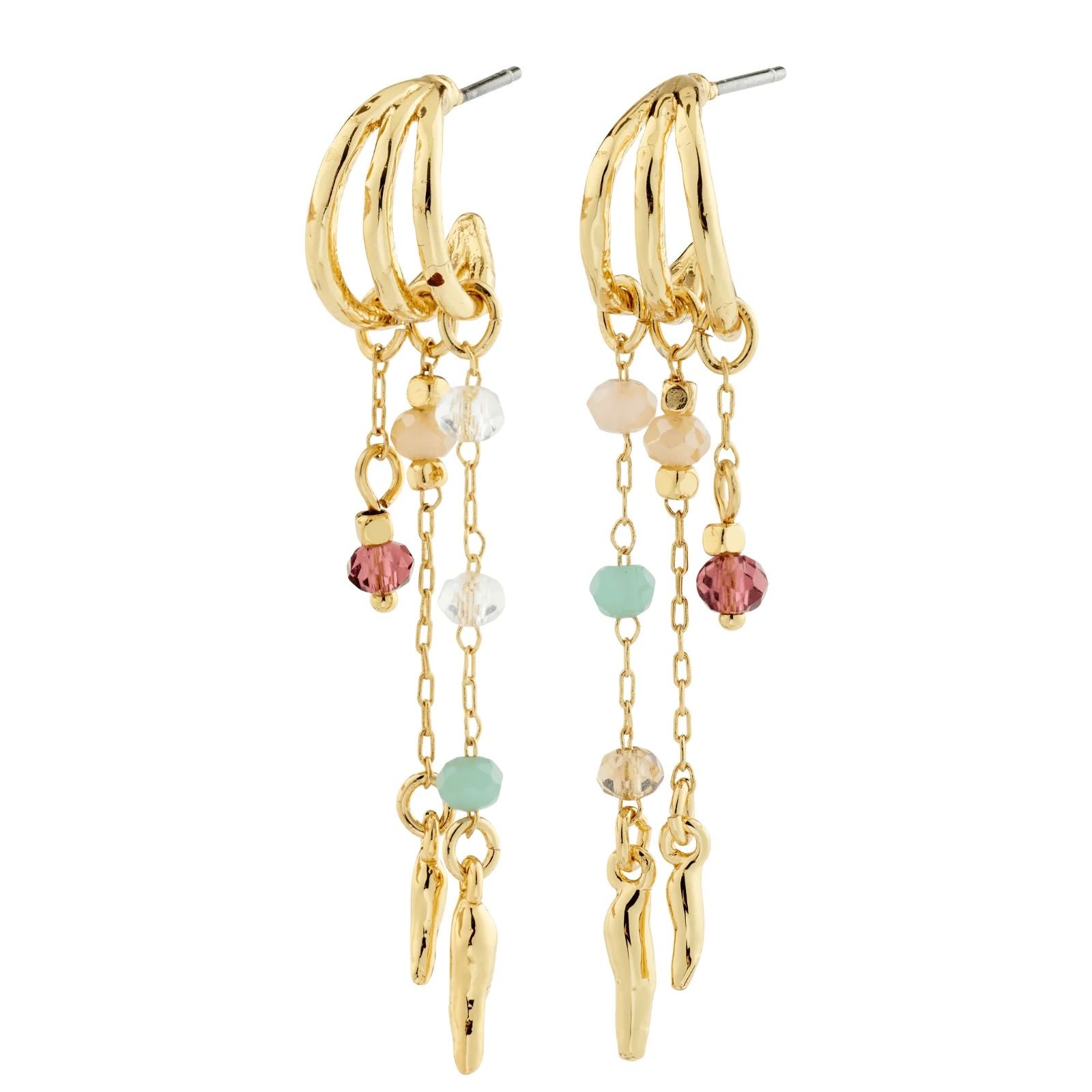 Pilgrim Gold Morin Triple Hoop Earrings