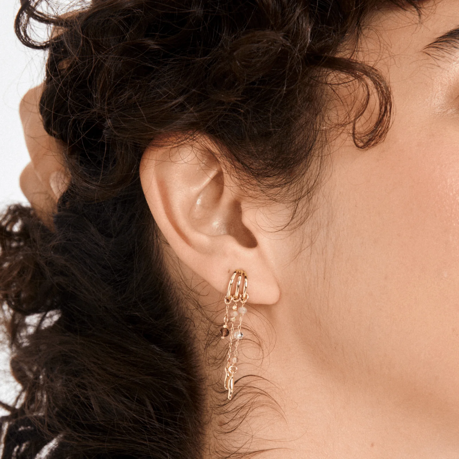 Pilgrim Gold Morin Triple Hoop Earrings - Image 2