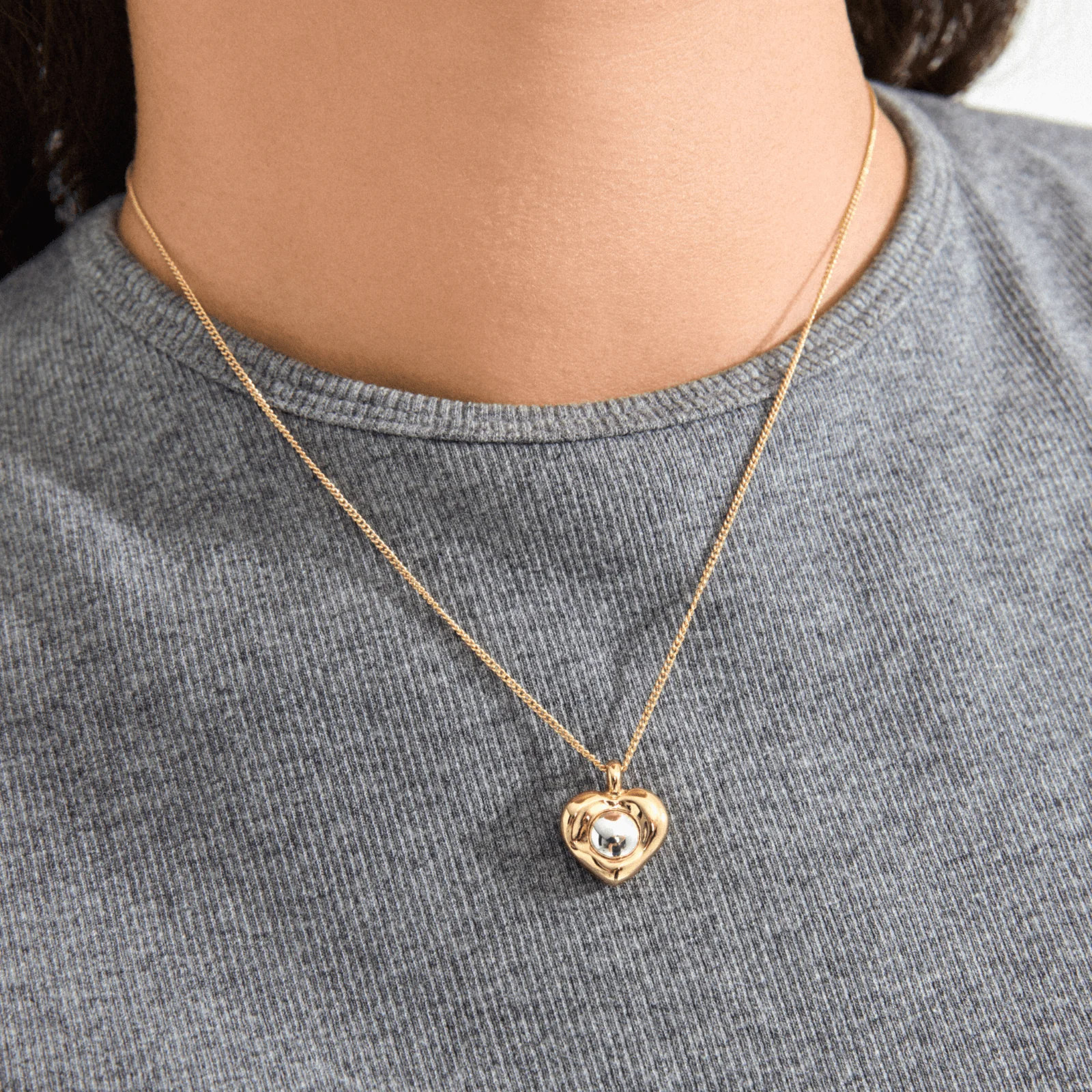 Pilgrim Gold Nova Heart Necklace - Image 3