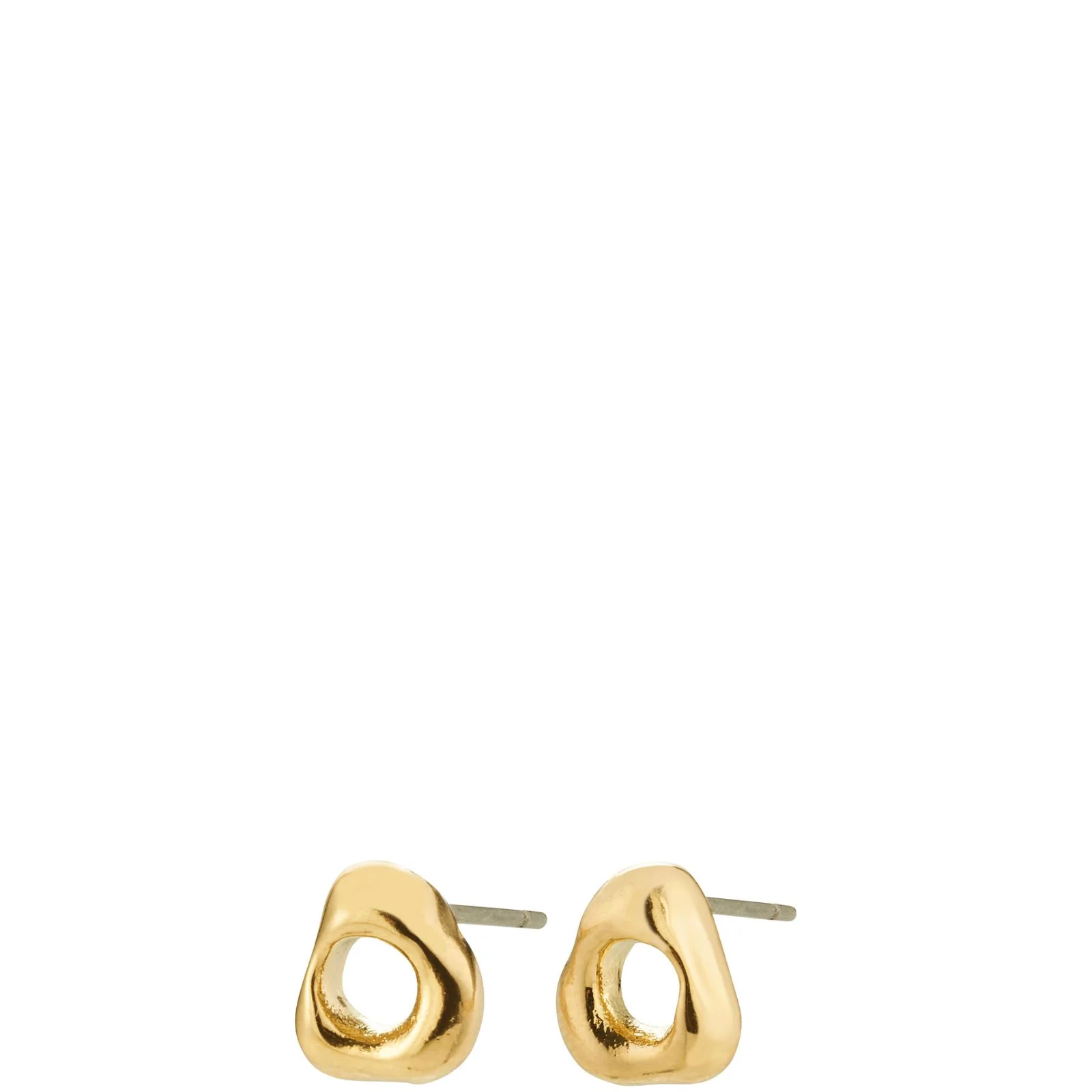 Pilgrim Gold Small Irregular Stud Earrings