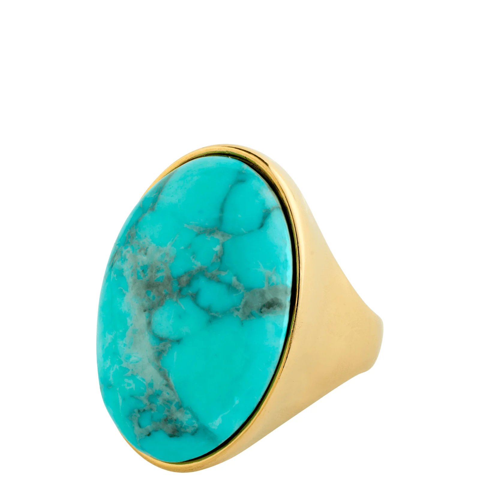 Pilgrim Gold Thalen Turquoise Large Statement Ring