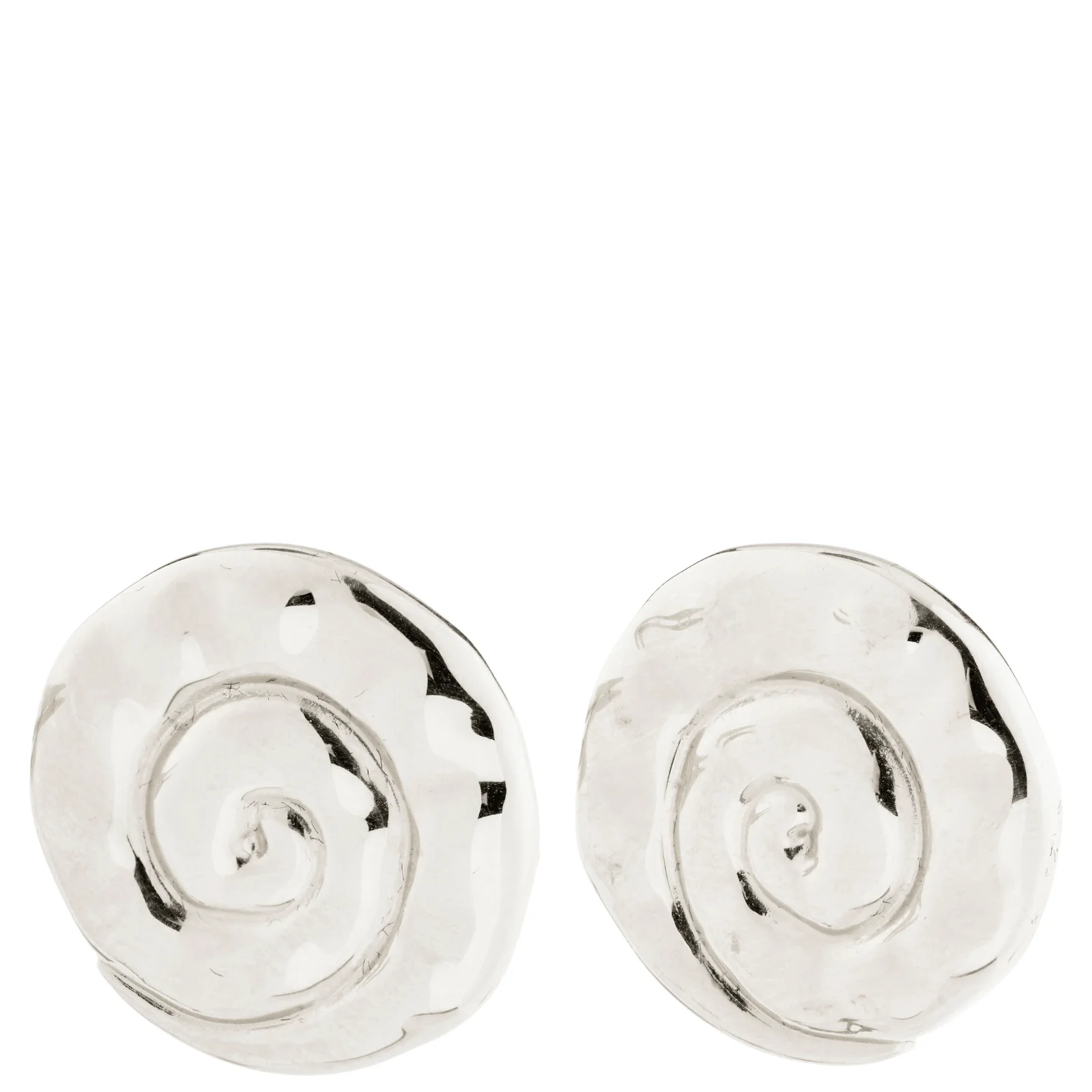 Pilgrim Haze Silver Large Stud Earrings