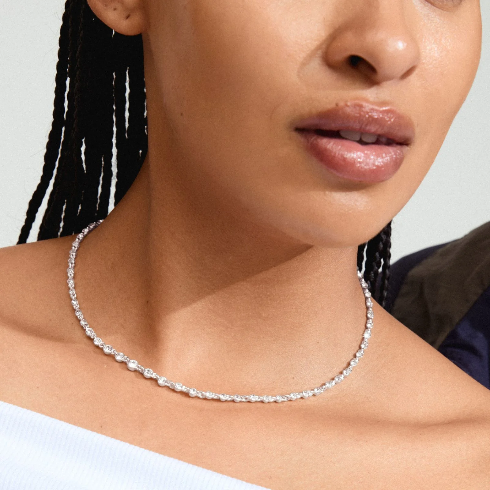 Pilgrim Imogene Silver Crystal Necklace - Image 3