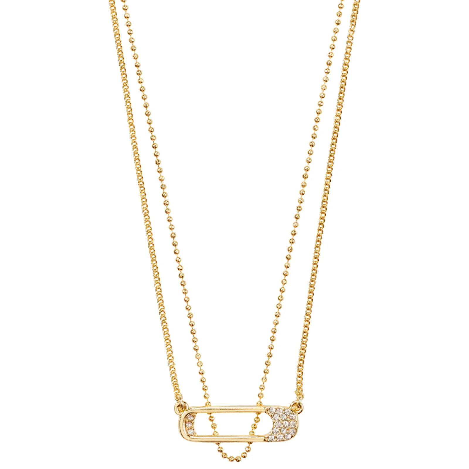 Pilgrim Instant Gold 2 in 1 Safety Pin Necklace