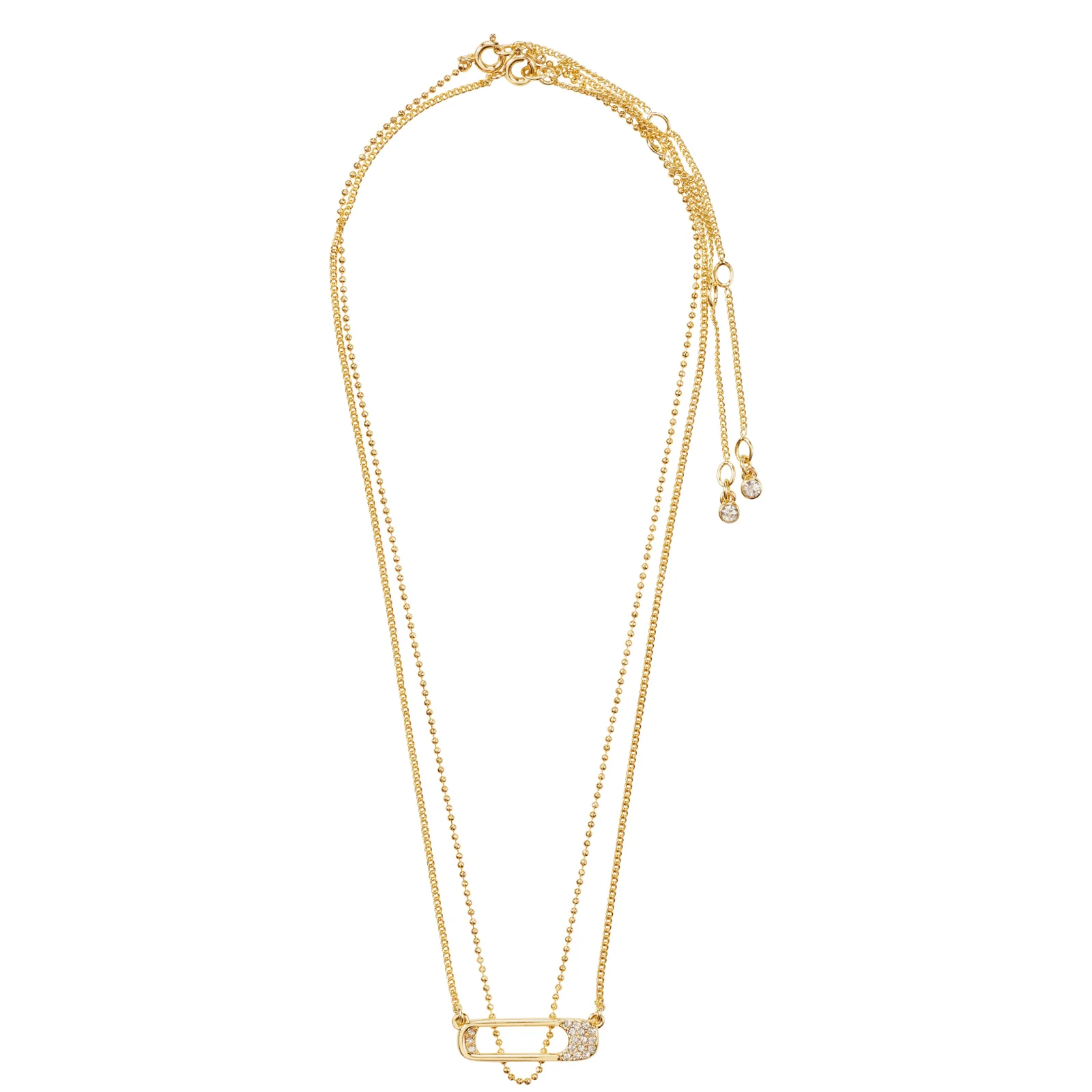 Pilgrim Instant Gold 2 in 1 Safety Pin Necklace - Image 2