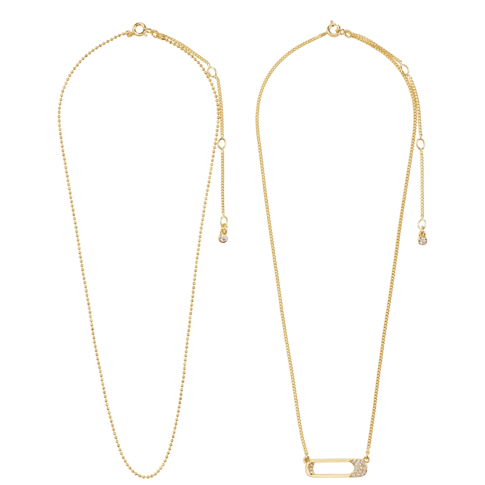 Pilgrim Instant Gold 2 in 1 Safety Pin Necklace - Image 3