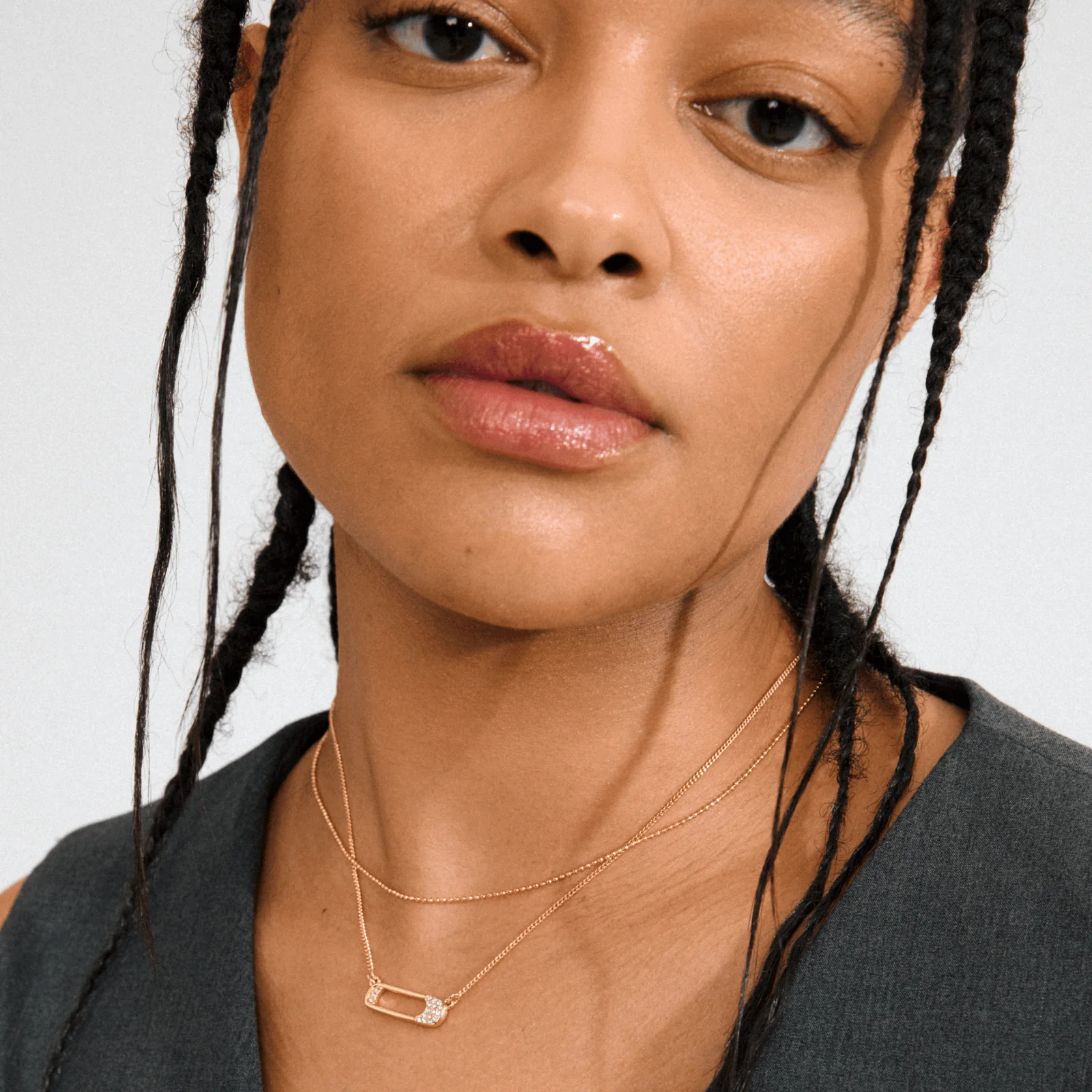 Pilgrim Instant Gold 2 in 1 Safety Pin Necklace - Image 4