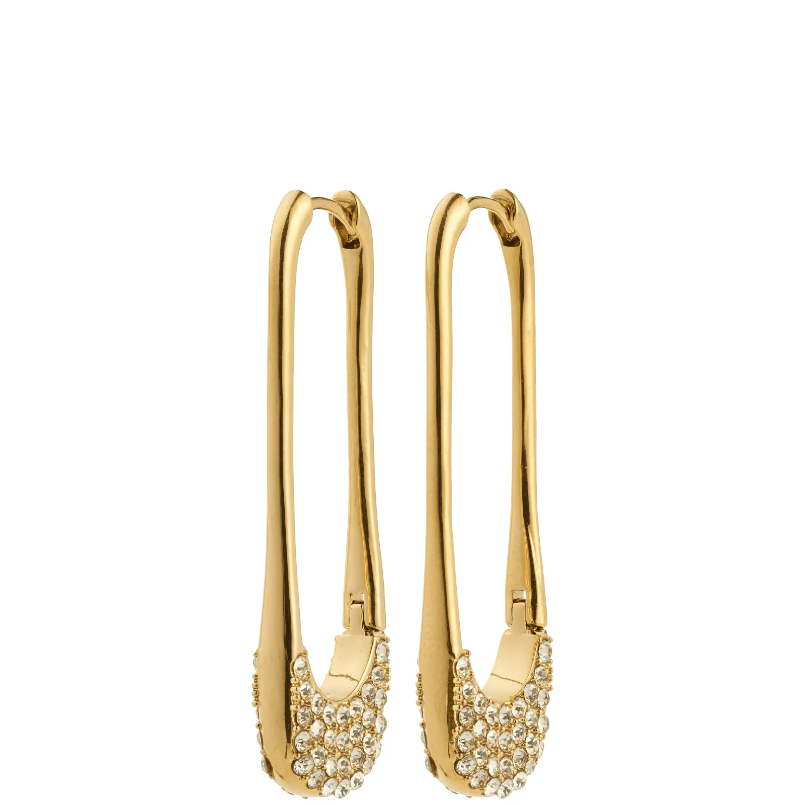Pilgrim Instant Gold Safety Pin Hoop Earrings