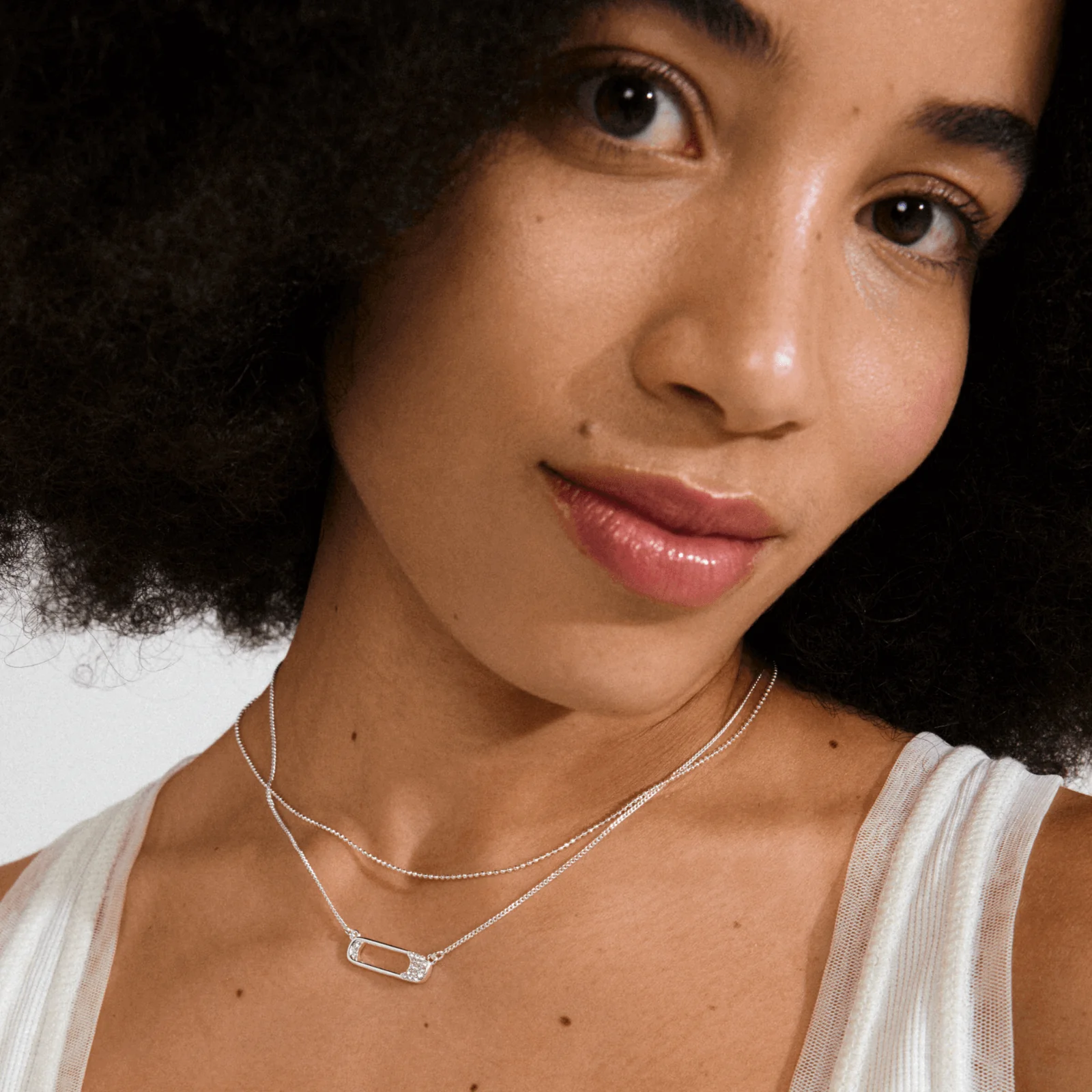 Pilgrim Instant Silver 2 in 1 Safety Pin Necklace - Image 4