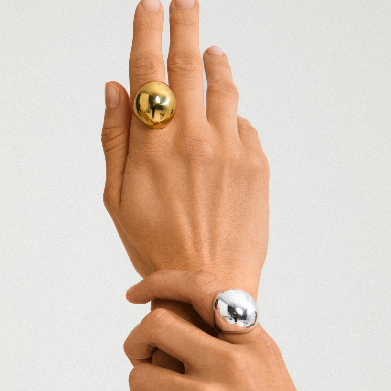 Pilgrim Jameson Gold Large Oval Dome Ring - Image 2