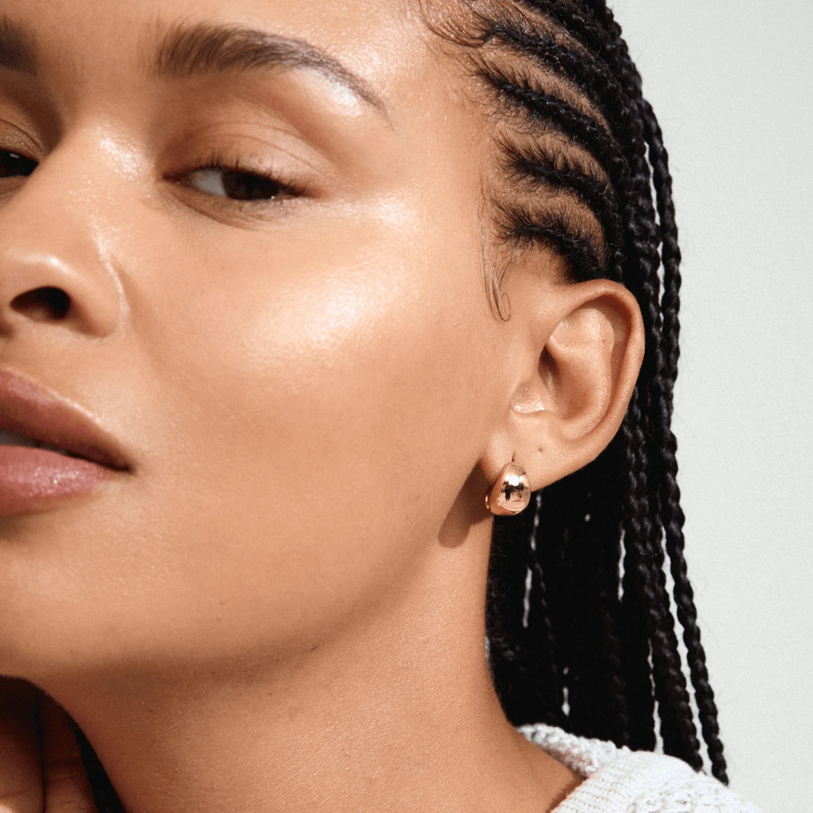 Pilgrim Jua Gold Chubby Full Hoop Earrings - Image 2