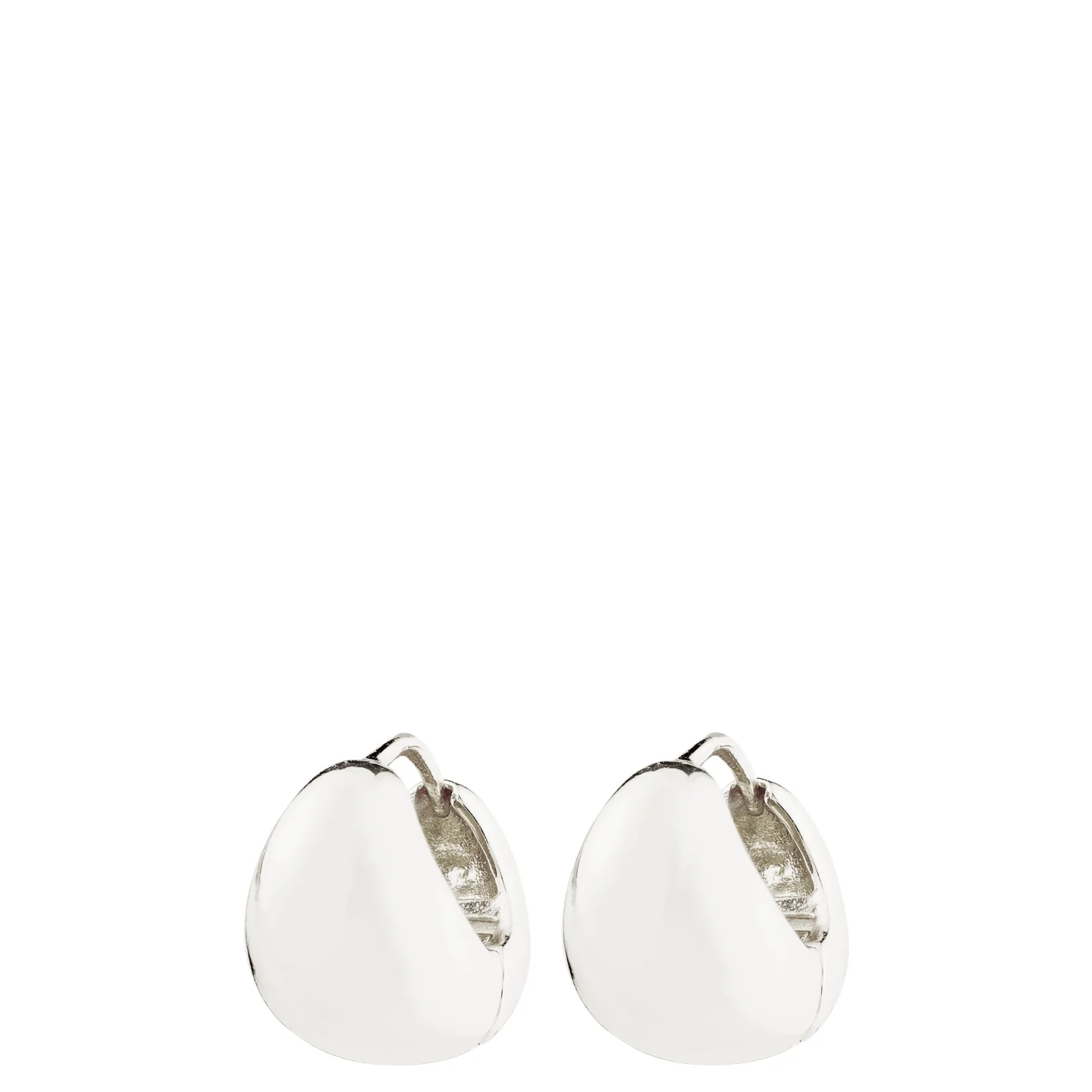 Pilgrim Jua Silver Chubby Full Hoop Earrings