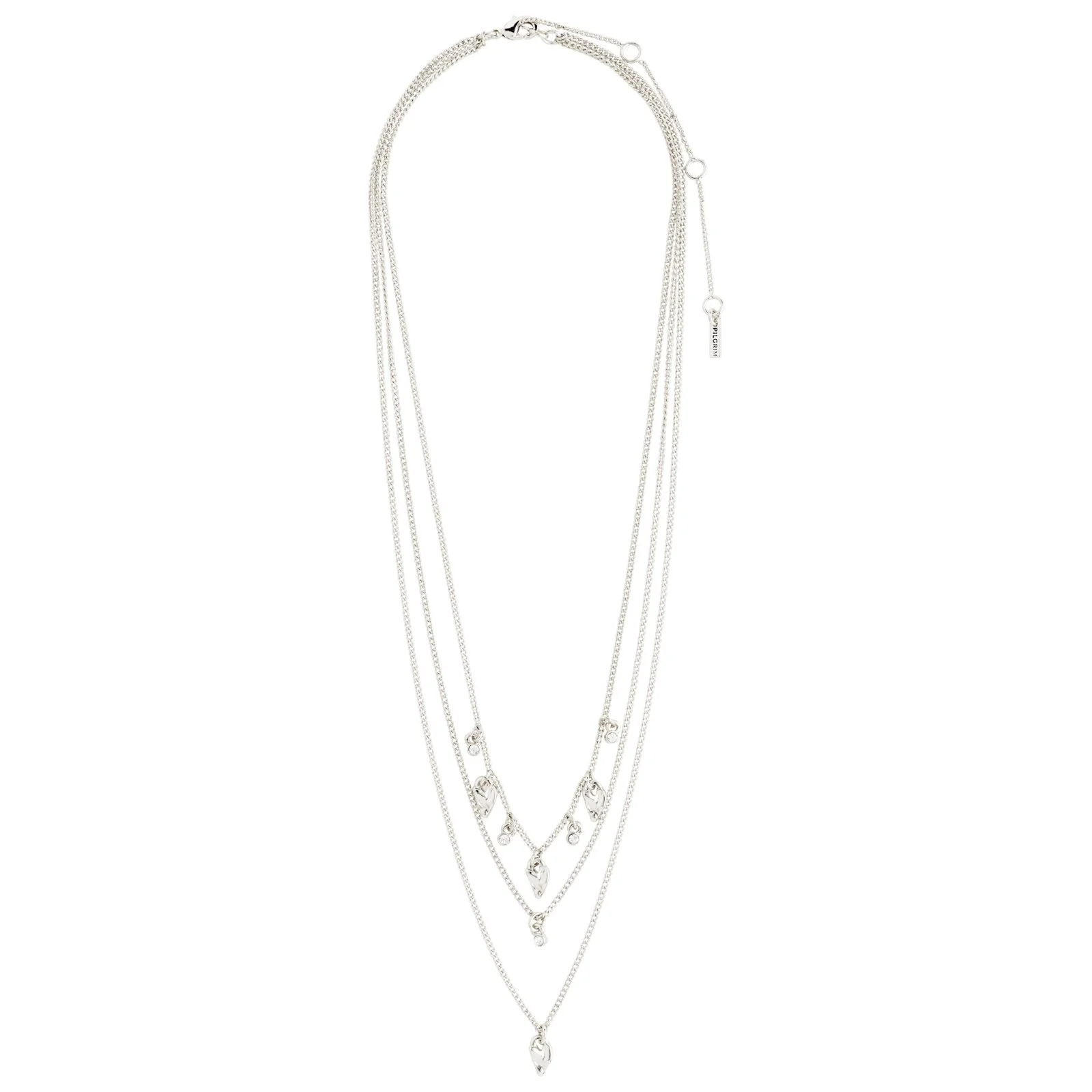 Pilgrim Jules Silver Triple Layer Necklace - Image 2