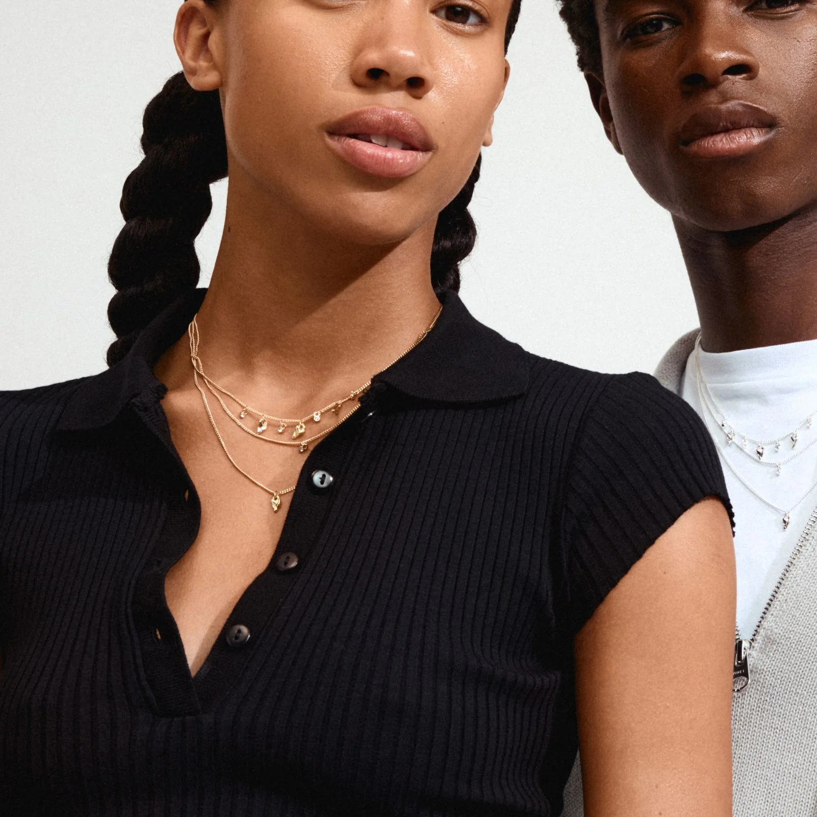 Pilgrim Jules Silver Triple Layer Necklace - Image 3