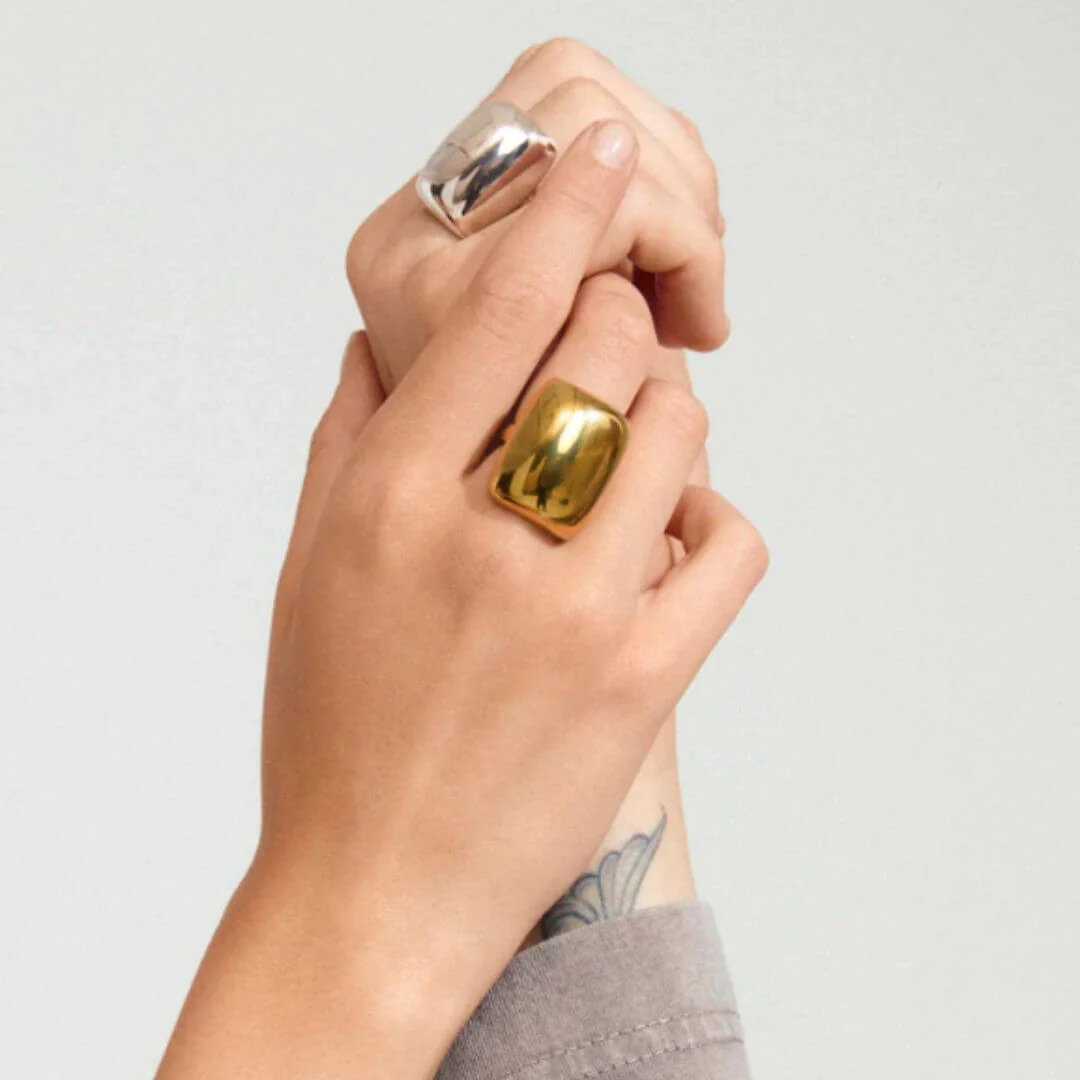 Pilgrim Kieran Gold Large Dome Ring - Image 2