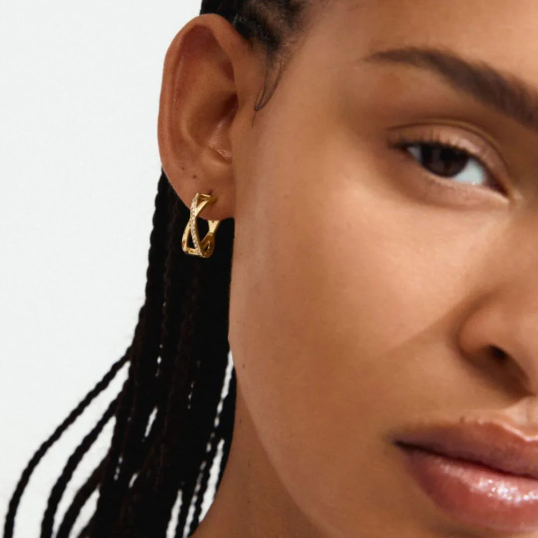 Pilgrim Kira Gold Hoop Earrings - Image 2