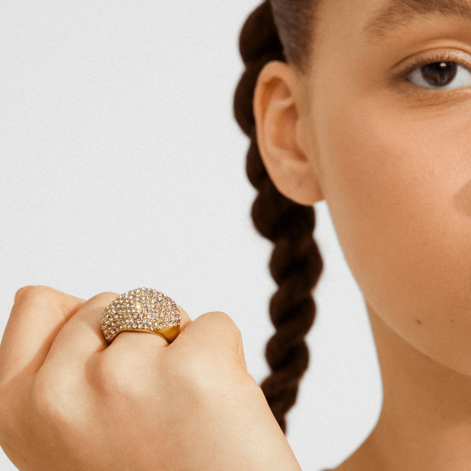Pilgrim Lael Gold Crystal Statement Ring - Image 2