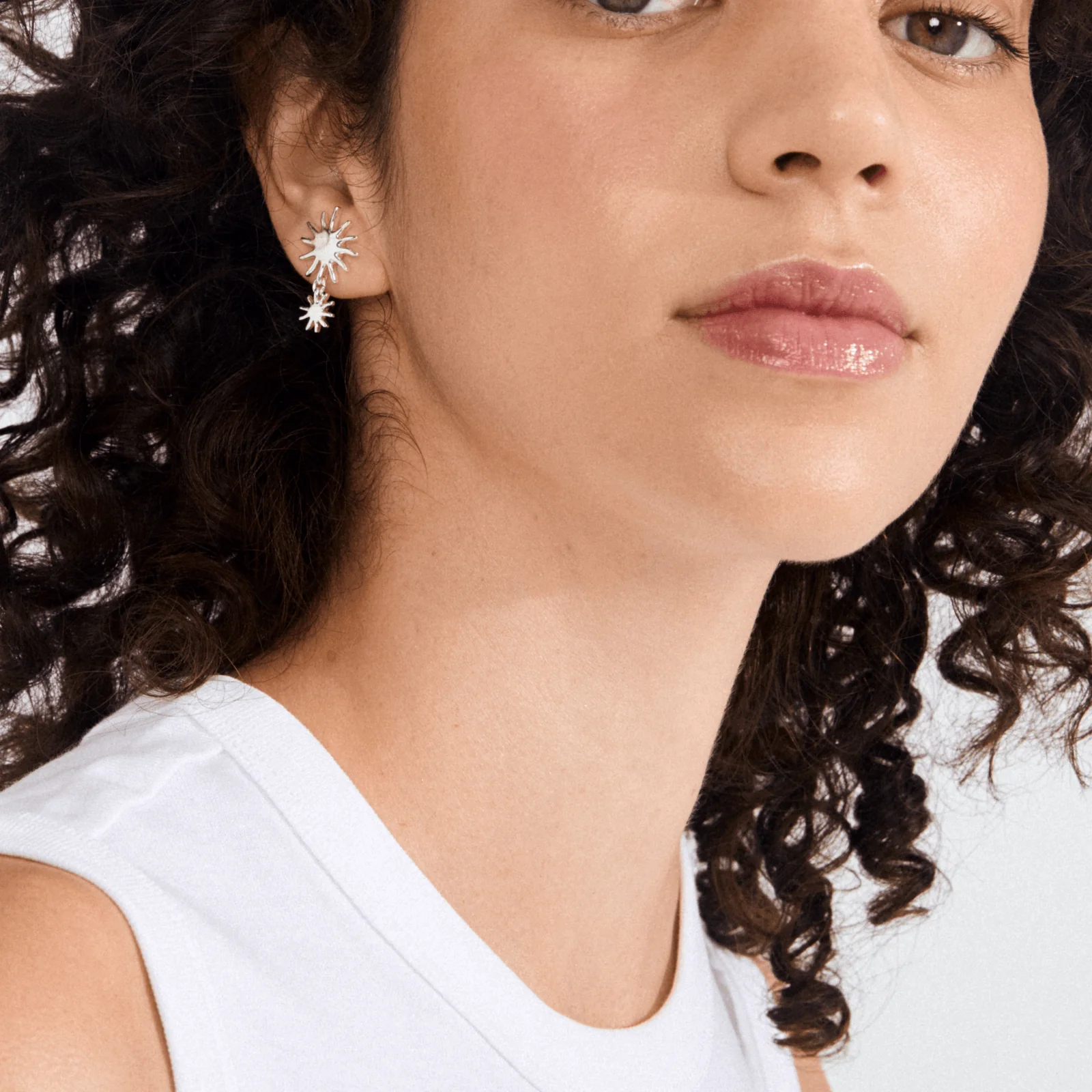 Pilgrim Lyricus Silver Sun Earrings - Image 2