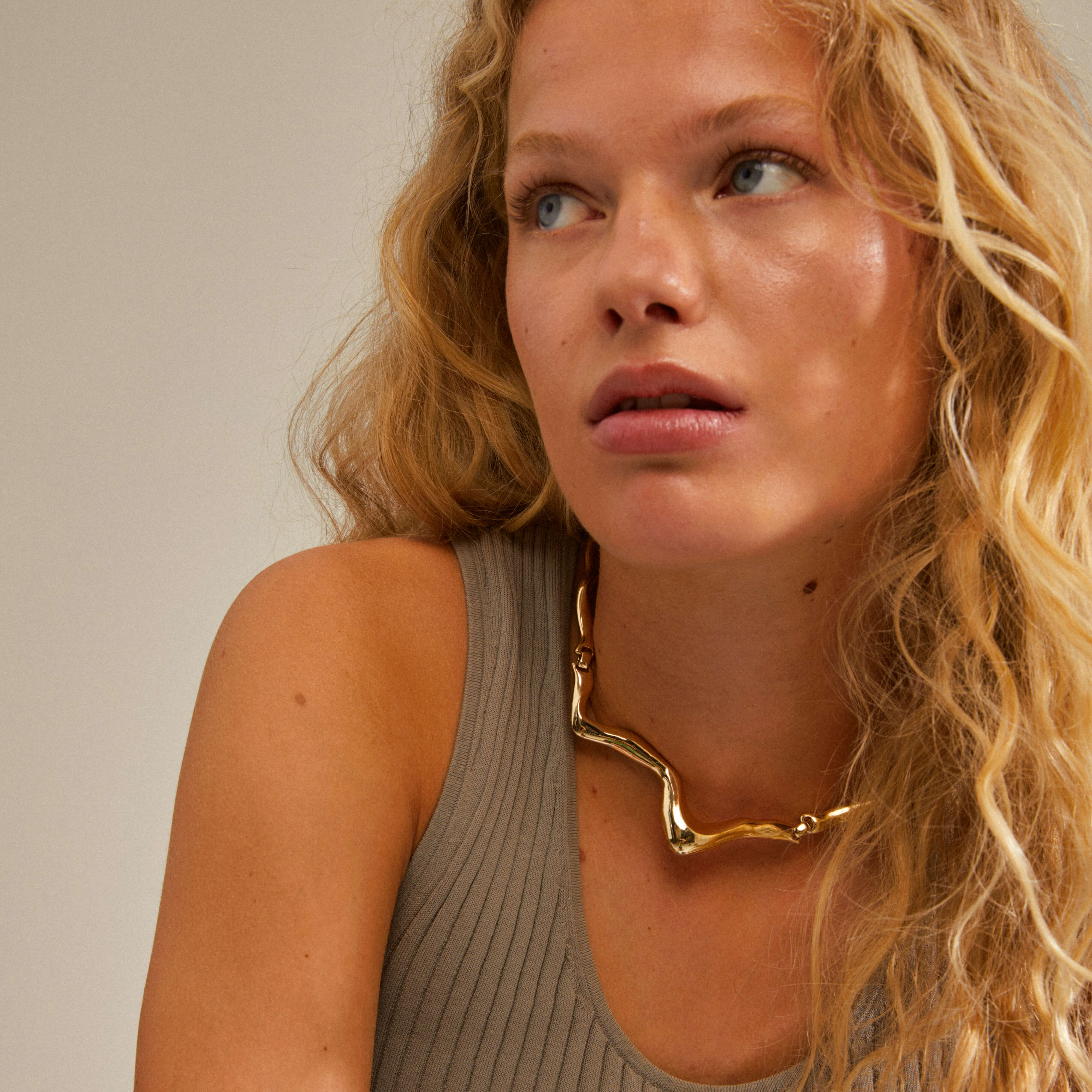 Pilgrim Moon Gold Collar Necklace - Image 3