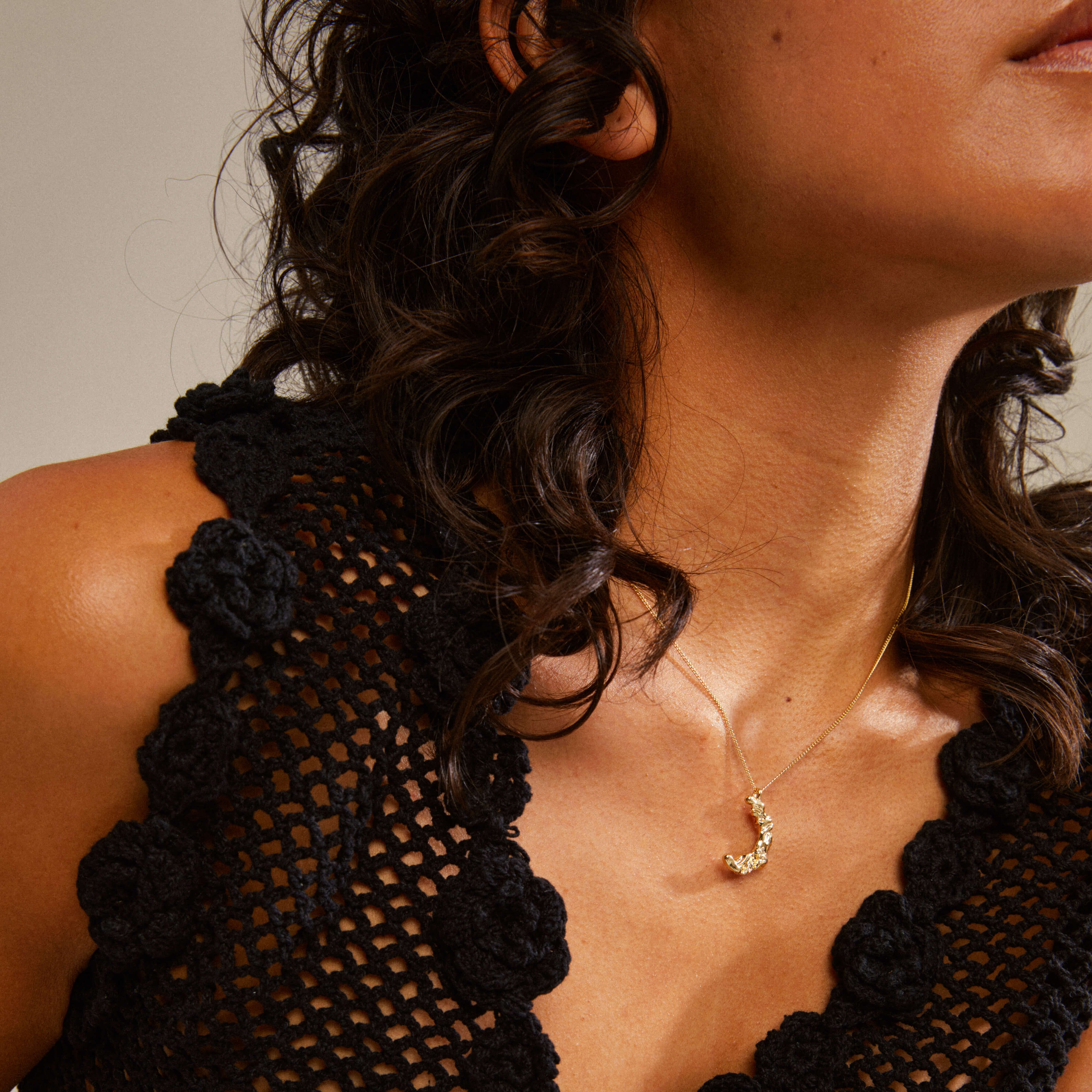Pilgrim Moon Gold Dainty Necklace - Image 3