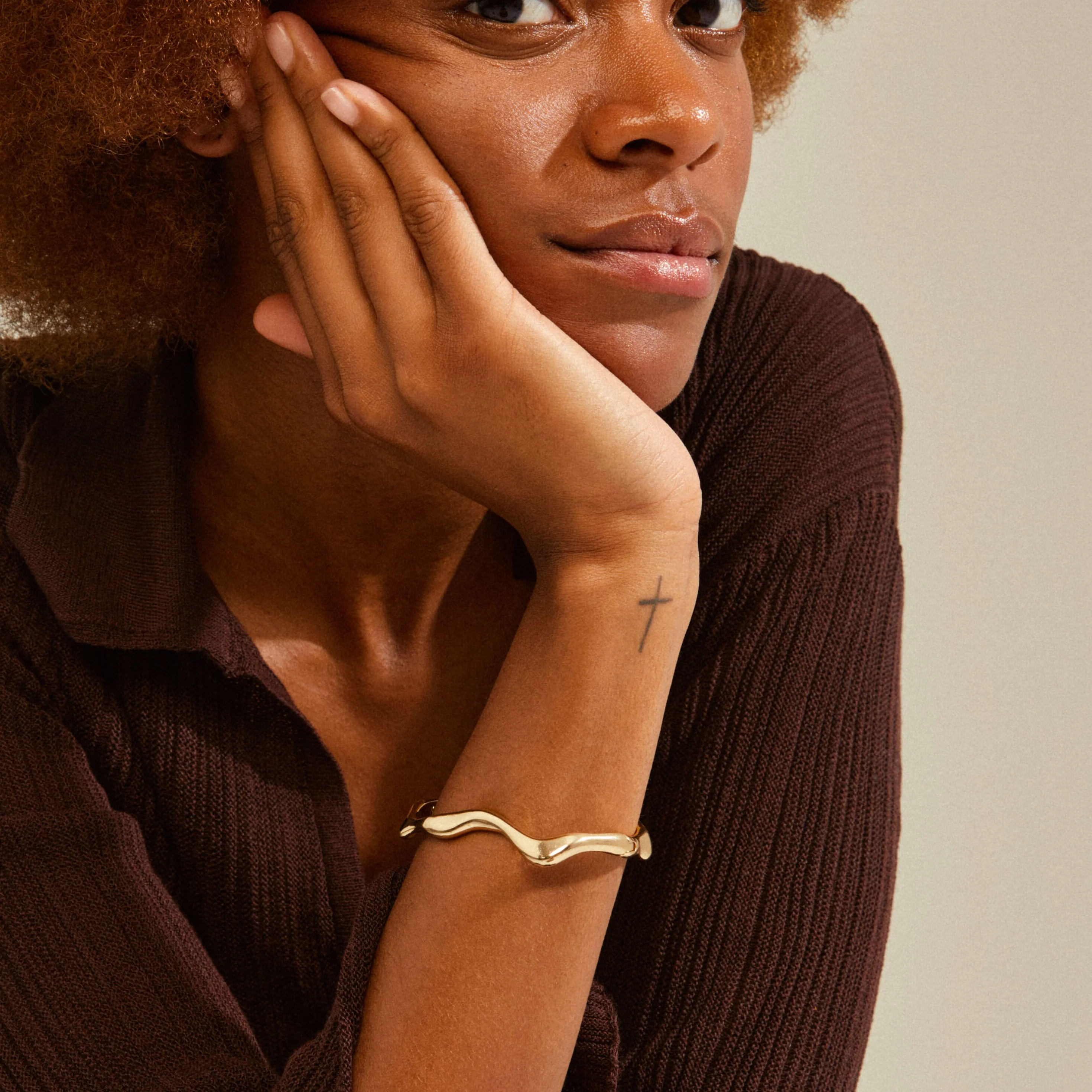 Pilgrim Moon Gold Organic Bangle - Image 2