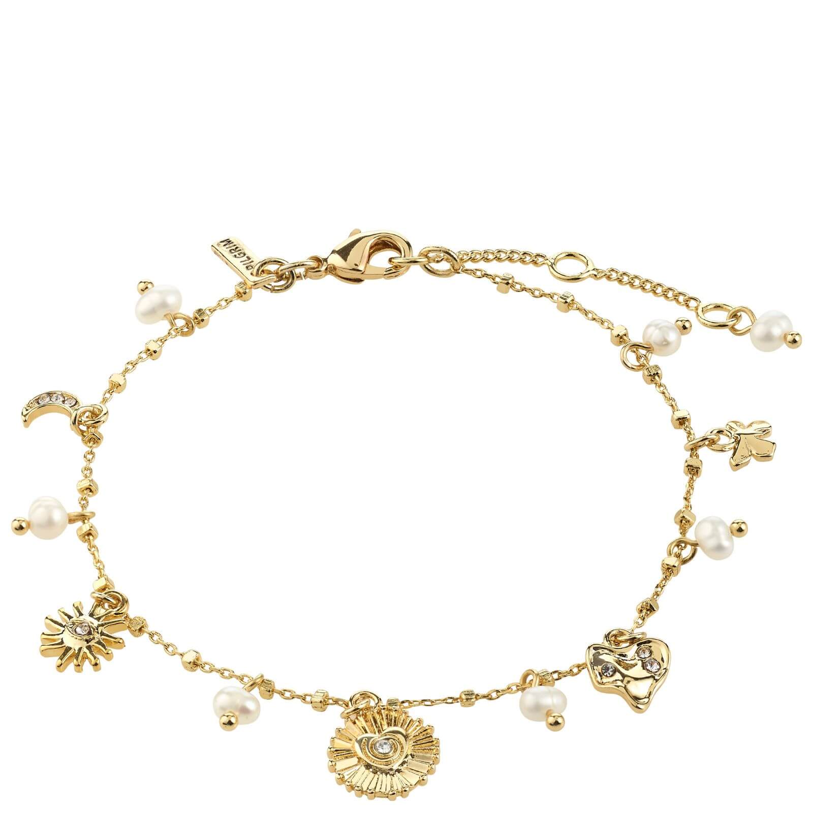 Pilgrim Mylan Gold Multi Mini Charm Chain Bracelet