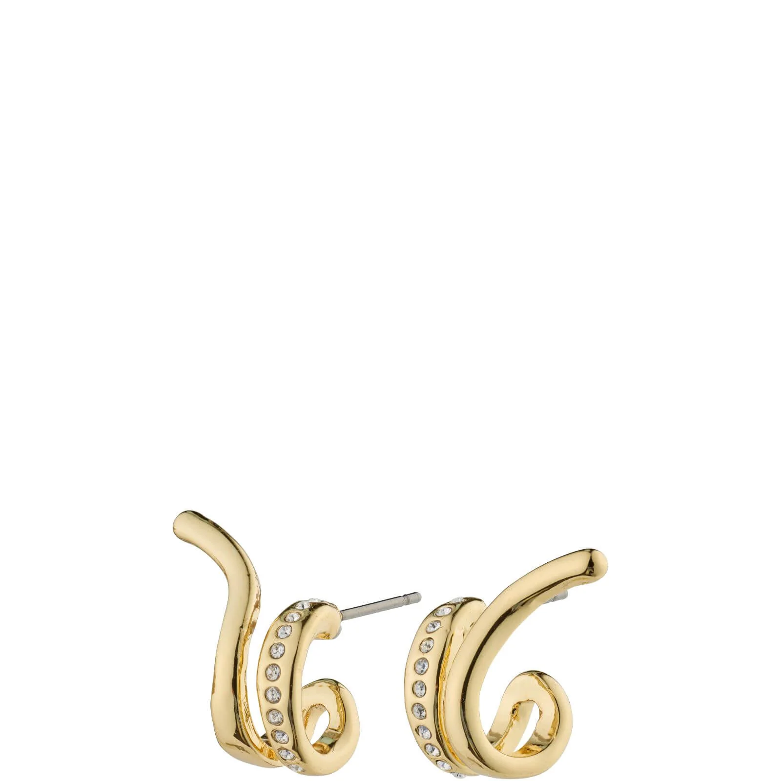 Pilgrim Nadine Gold Small Crystal Hoop Earrings