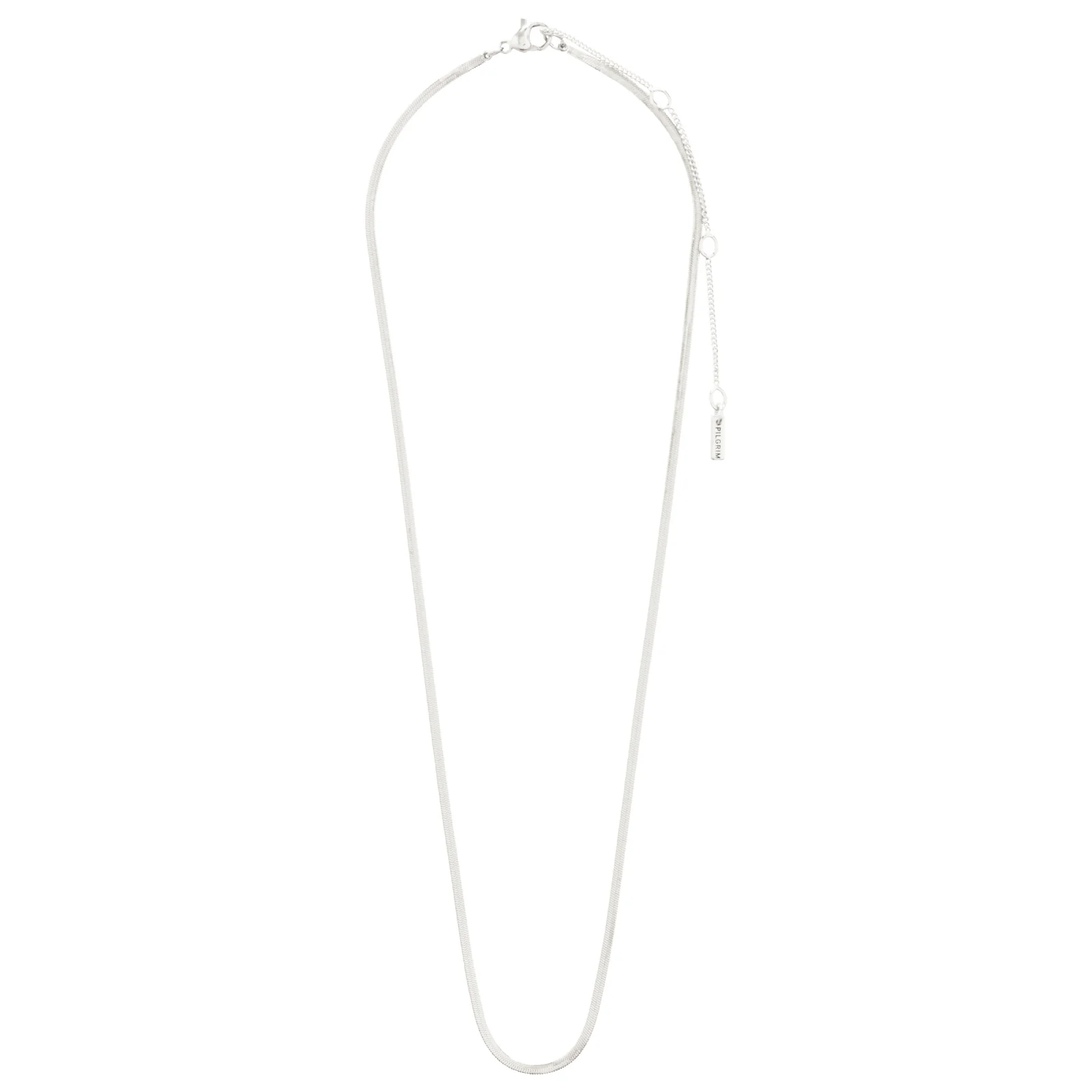 Pilgrim Nikita Silver Fine Snake Chain Necklace - Image 2