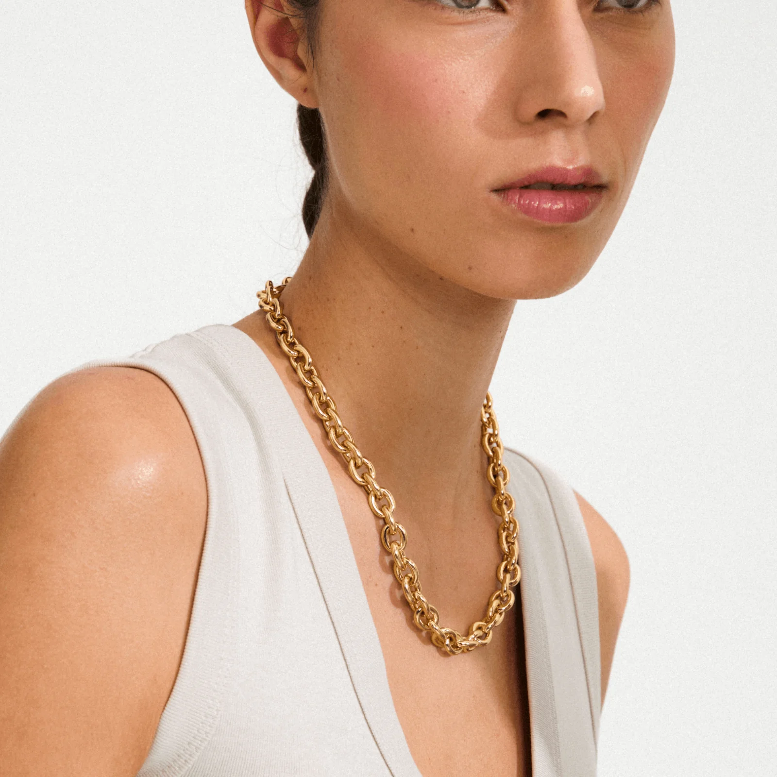 Pilgrim Phase Gold Chunky Link Necklace - Image 3