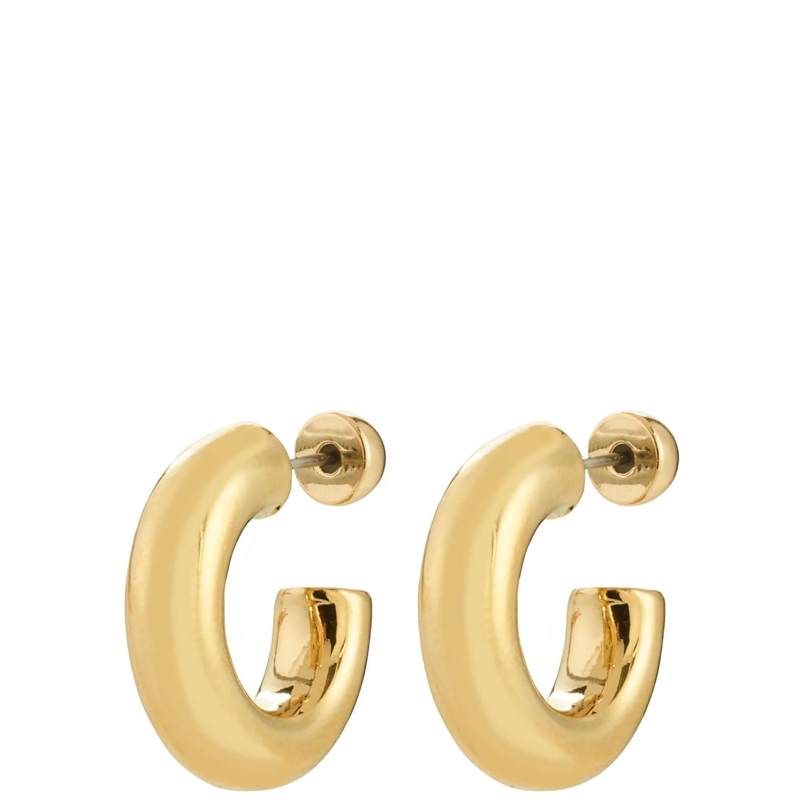 Pilgrim Phase Gold Fat Hoop Earrings