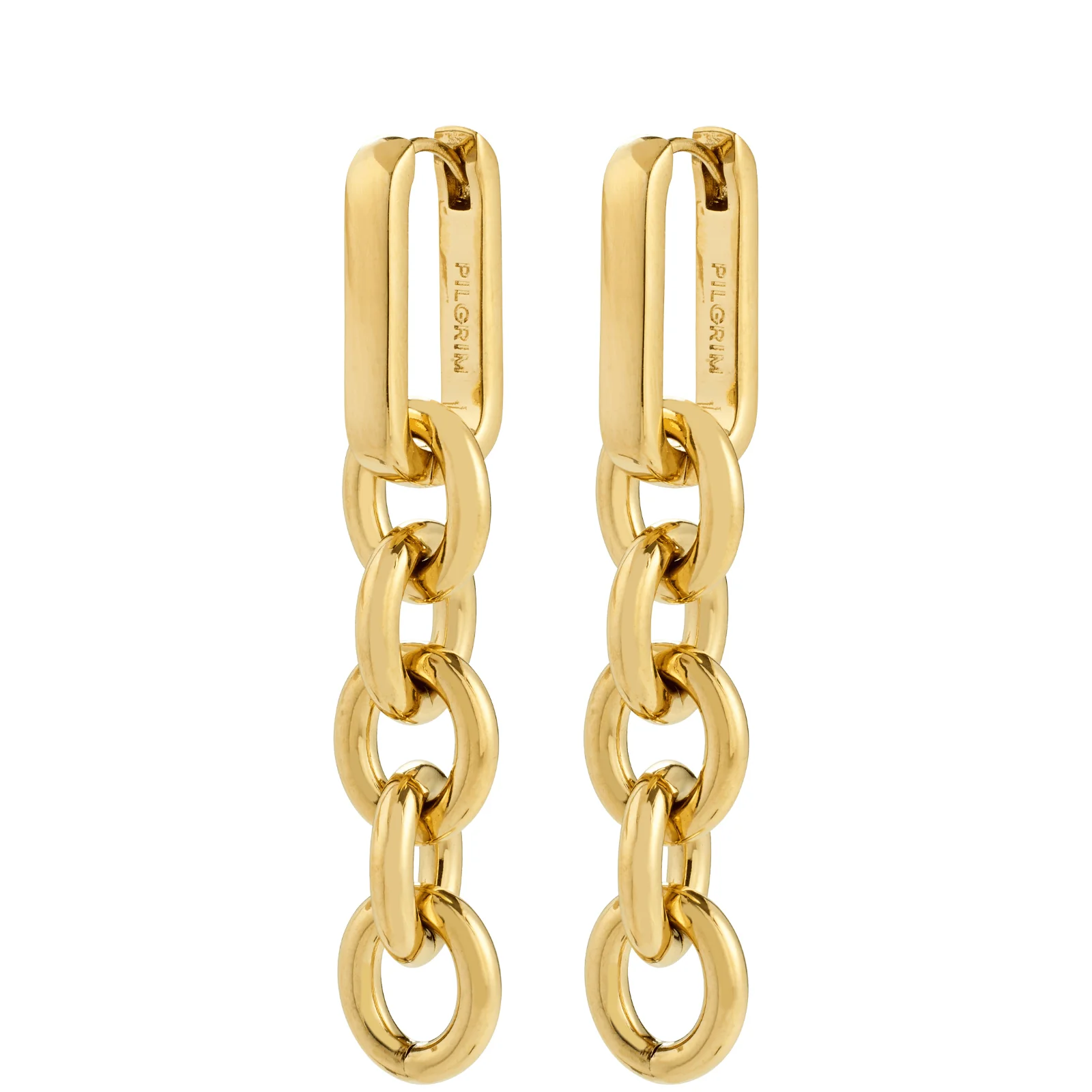 Pilgrim Phase Gold Link Drop Earrings